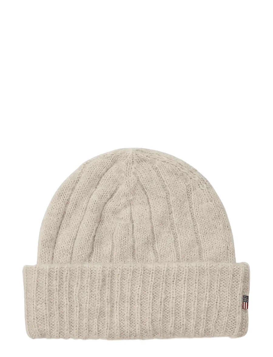 Lexington Clothing - Alpaca Blend Knitted Beanie - pipot - light beige melange - 0