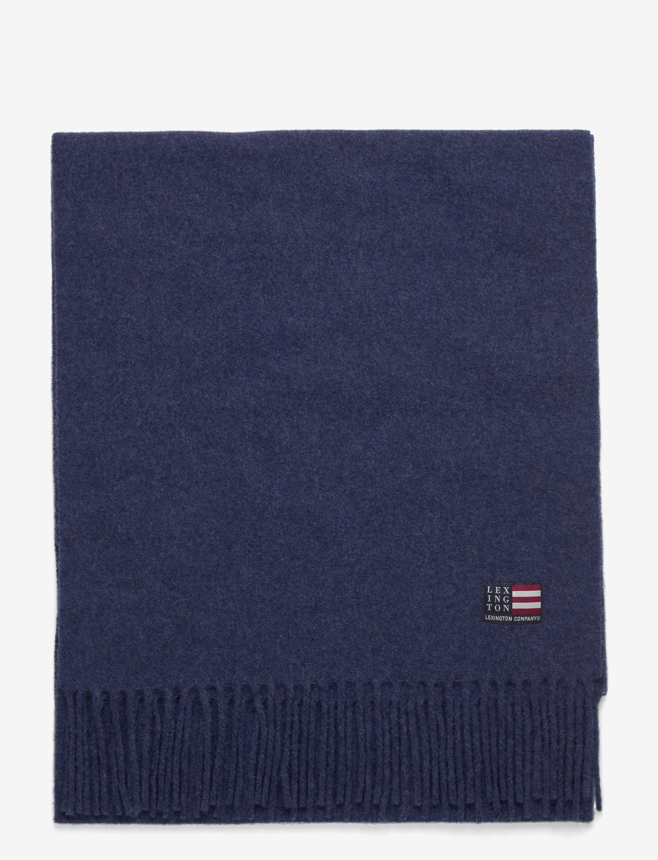 Lexington Clothing - Recycled Wool Blend Scarf - halstørklæder - blue melange - 1