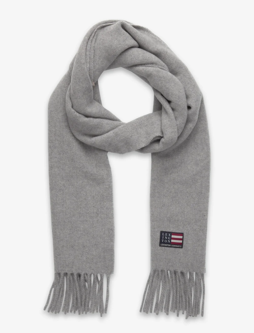 Lexington Clothing - Recycled Wool Blend Scarf - halsdukar - gray melange - 0