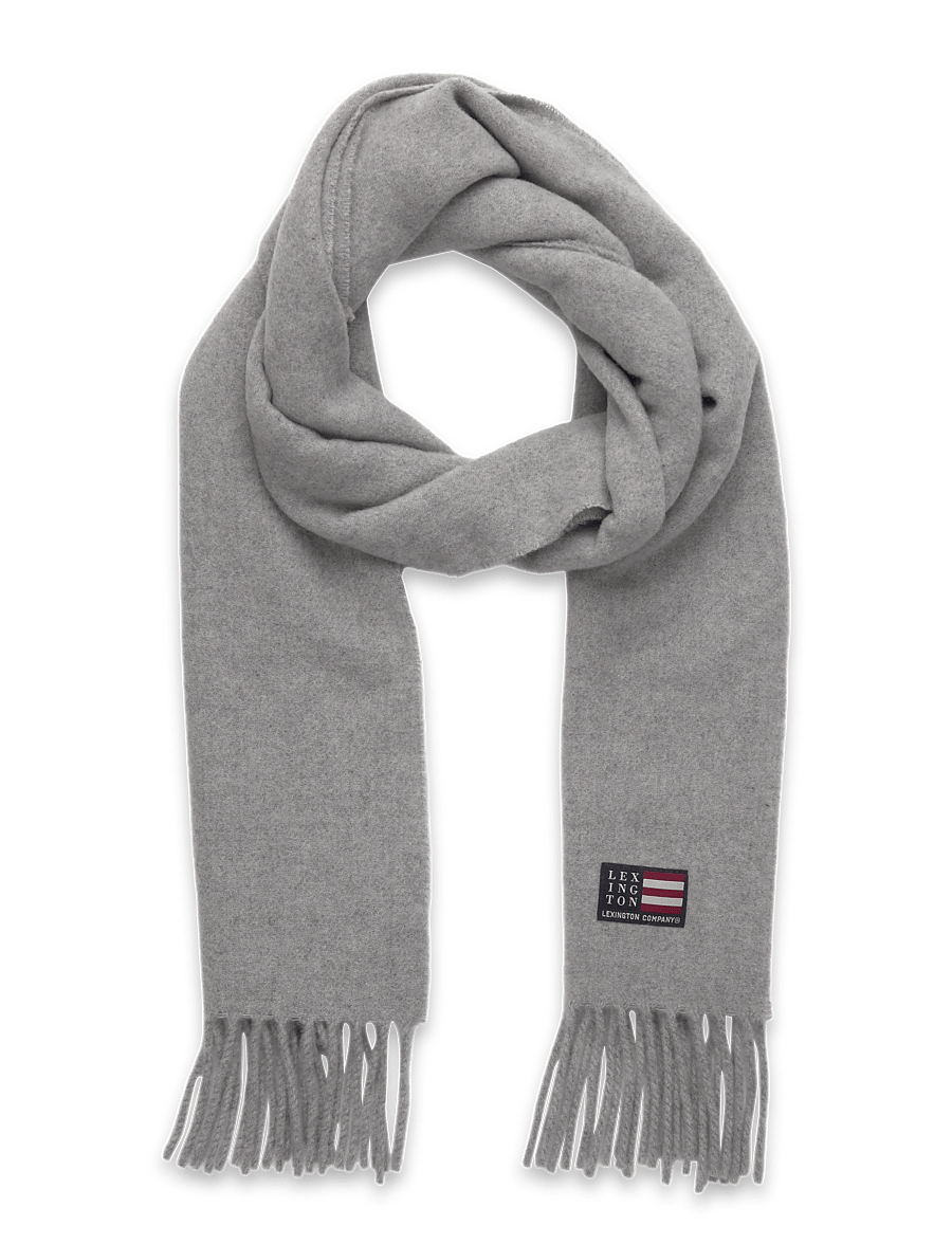 Lexington Clothing - Recycled Wool Blend Scarf - Šalikai žiemai - gray melange - 0