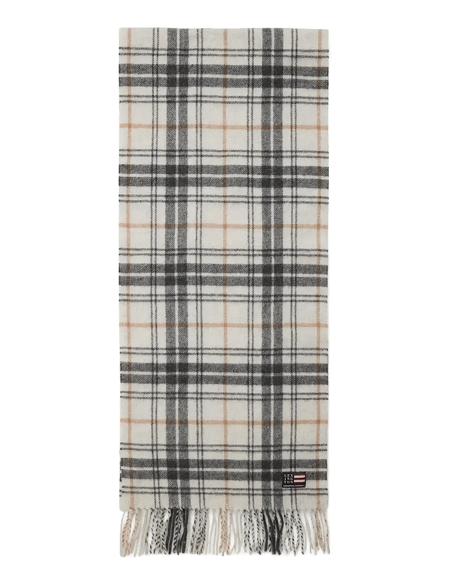 Lexington Clothing - Recycled Wool Blend Scarf - Écharpes d'hiver - offwhite multi check - 2