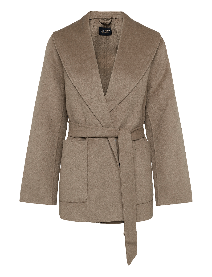 Lexington Clothing - Belted Wool Blend Jacket - light brown - 0