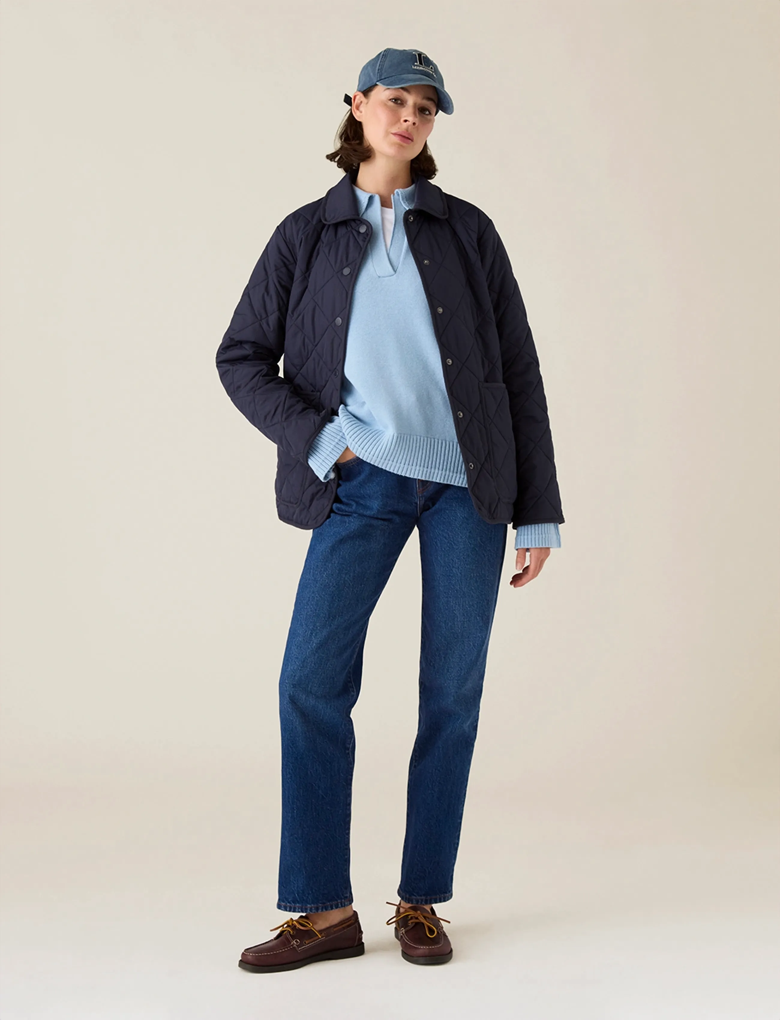 Lexington Clothing Casual Quilted Jacket, XS, Jackets, Marineblau - Padded Frauen