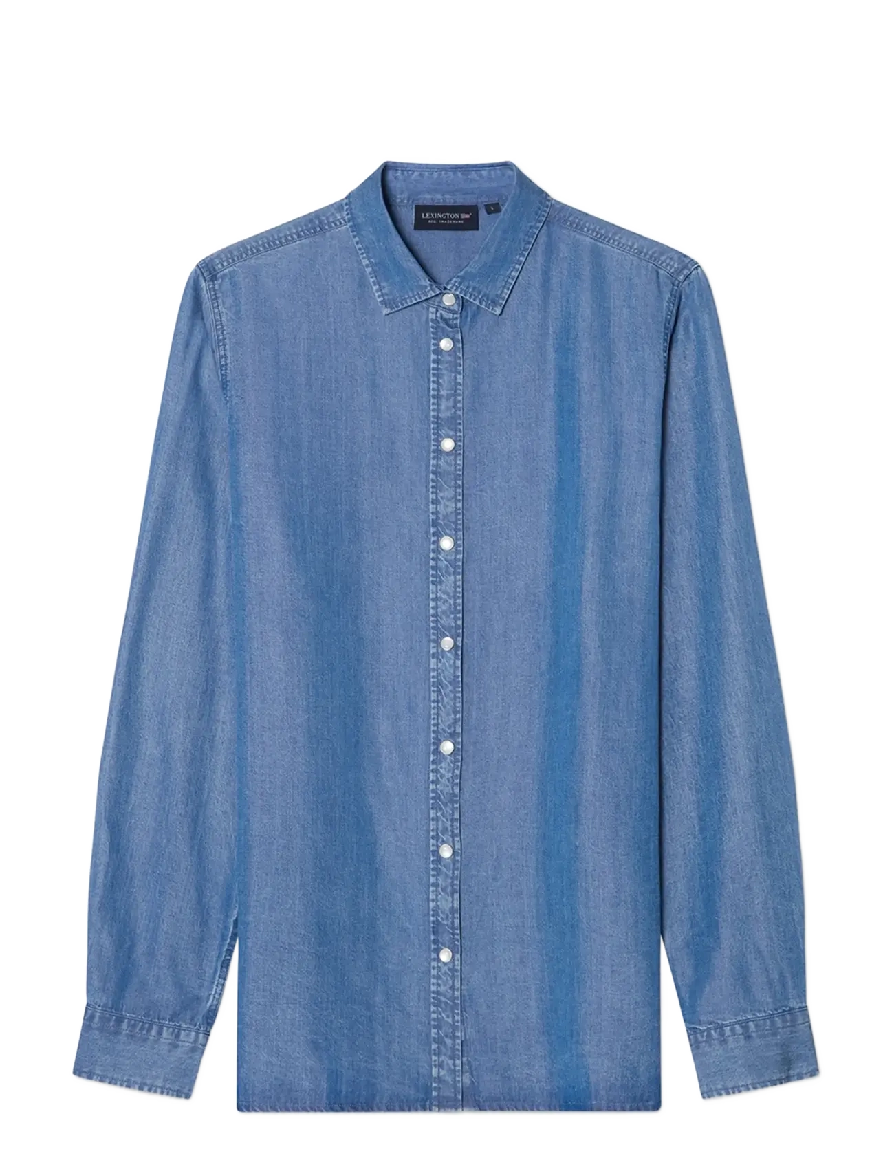 Lexington Clothing Classic Fit Lyocell Denim Shirt - Kolleksjoner - MEDIUM BLUE DENIM / blue