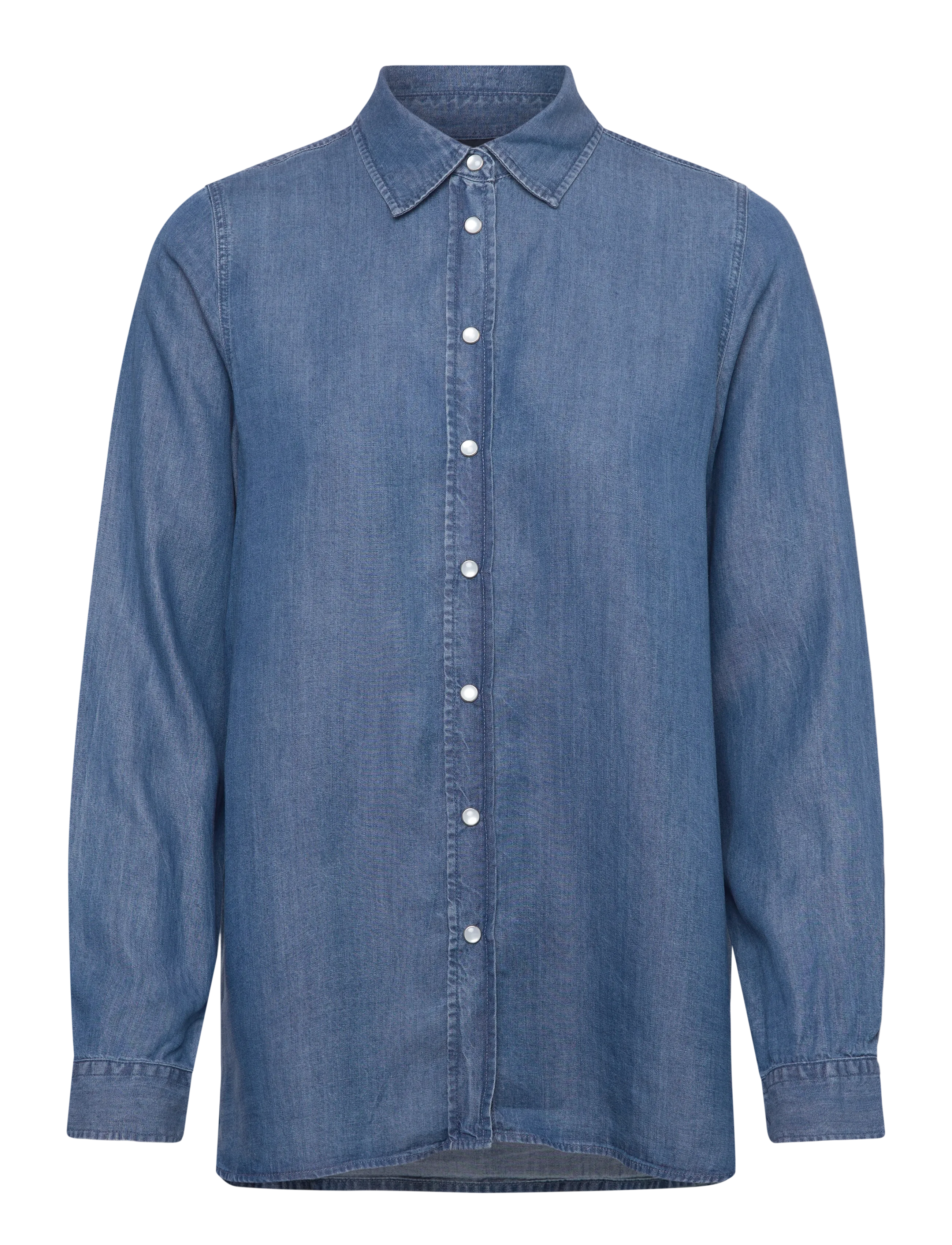 Lexington Clothing Classic Fit Lyocell Denim Shirt - Tøj - MEDIUM BLUE DENIM / blue