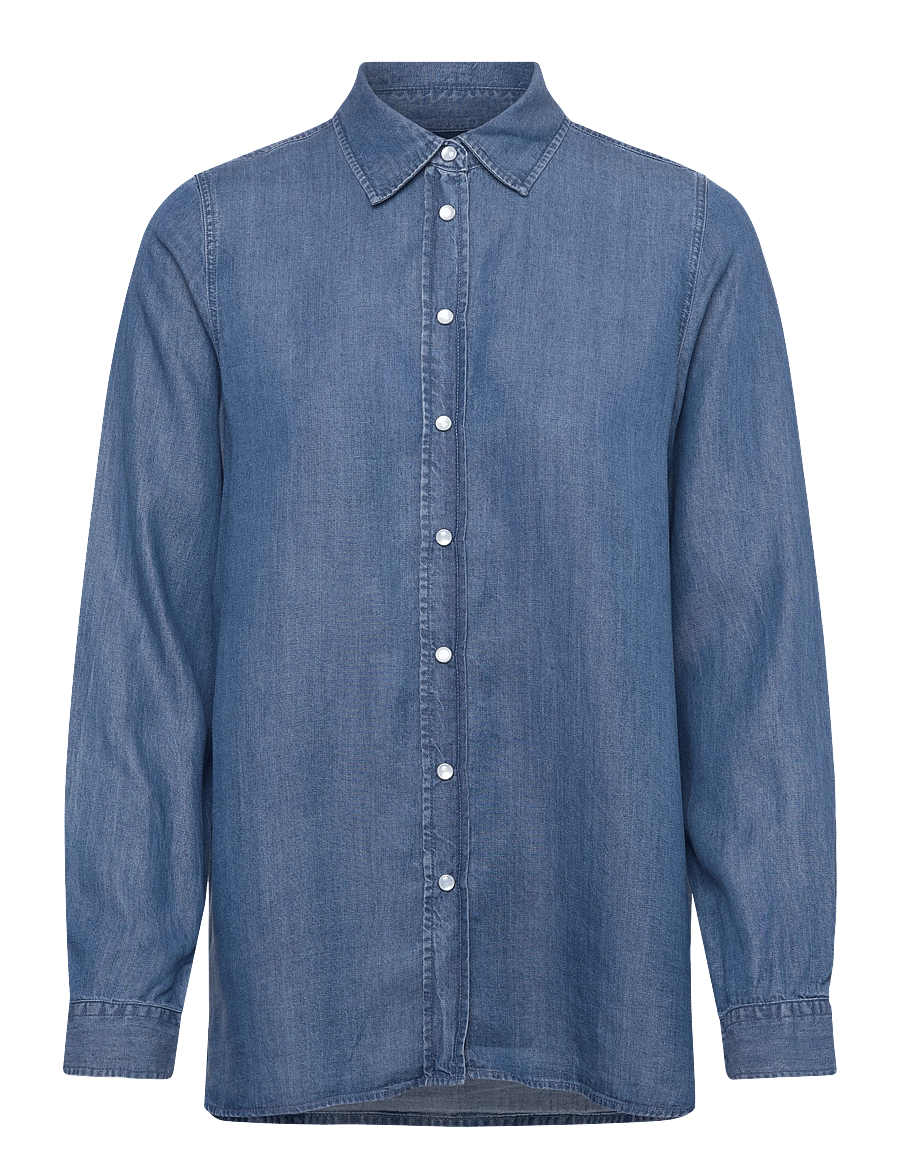 Lexington Clothing - Classic Fit Lyocell Denim Shirt - džinsiniai marškiniai - medium blue denim - 1