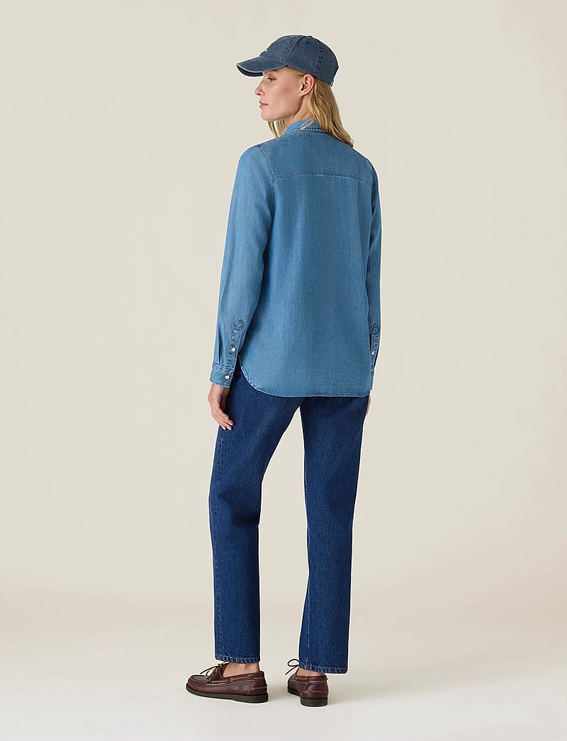 Lexington Clothing - Classic Fit Lyocell Denim Shirt - jeansskjortor - medium blue denim - 2