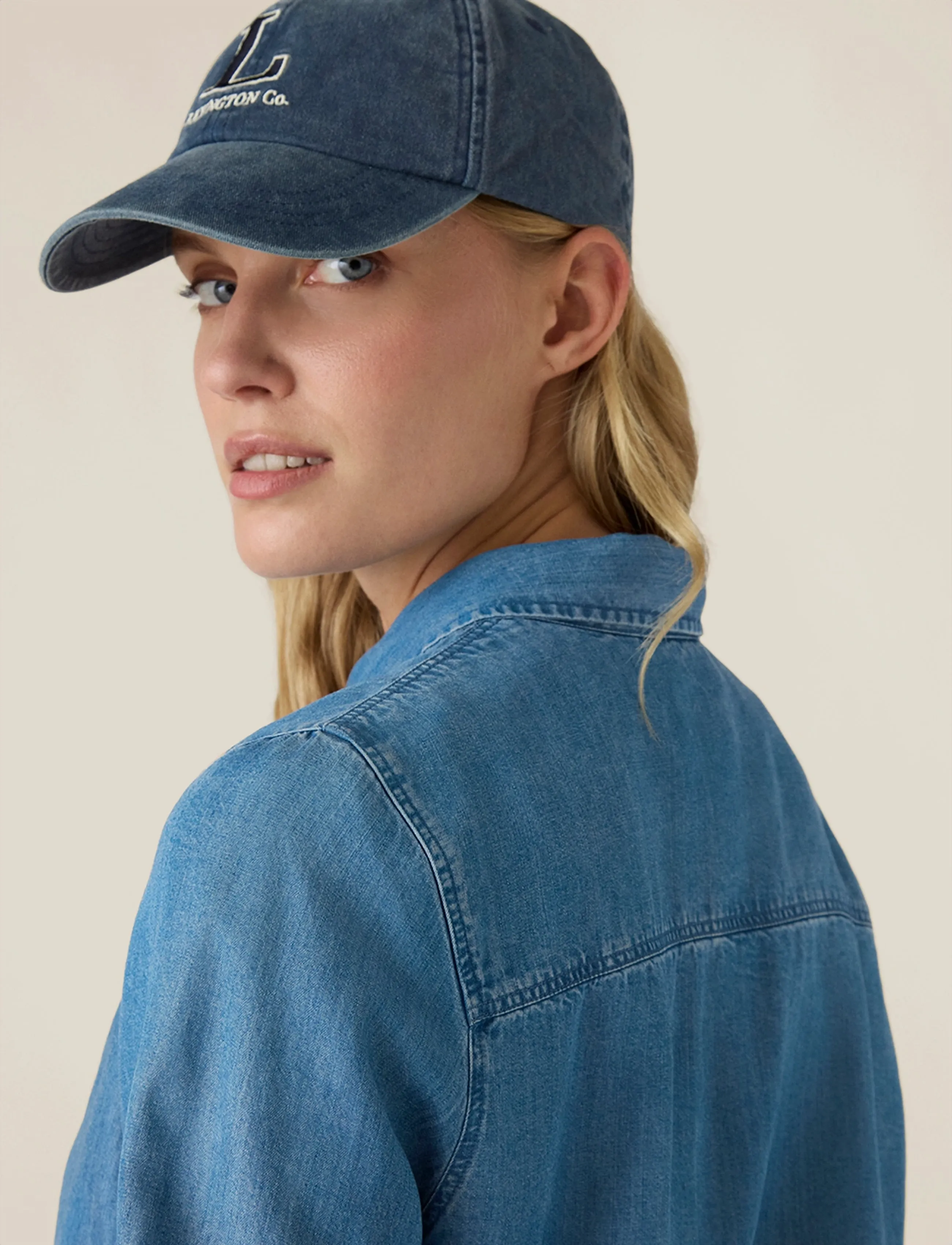 Lexington Clothing - Classic Fit Lyocell Denim Shirt - džinsiniai marškiniai - medium blue denim - 4