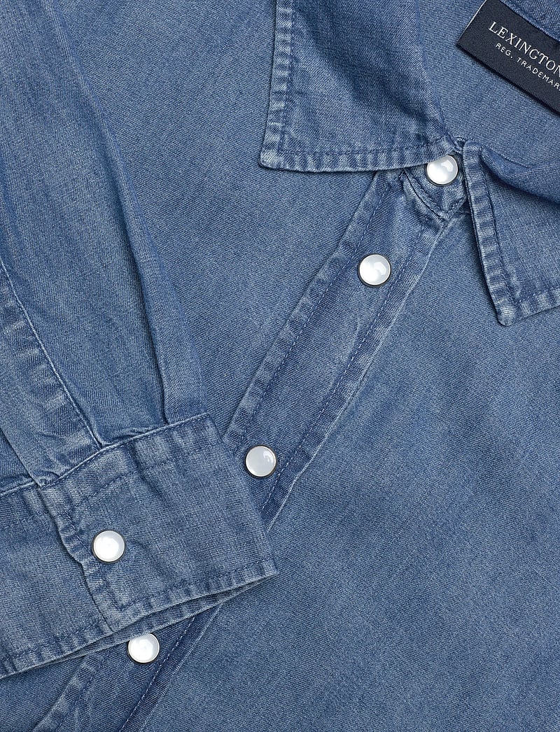Lexington Clothing - Classic Fit Lyocell Denim Shirt - jeanshemden - medium blue denim - 5
