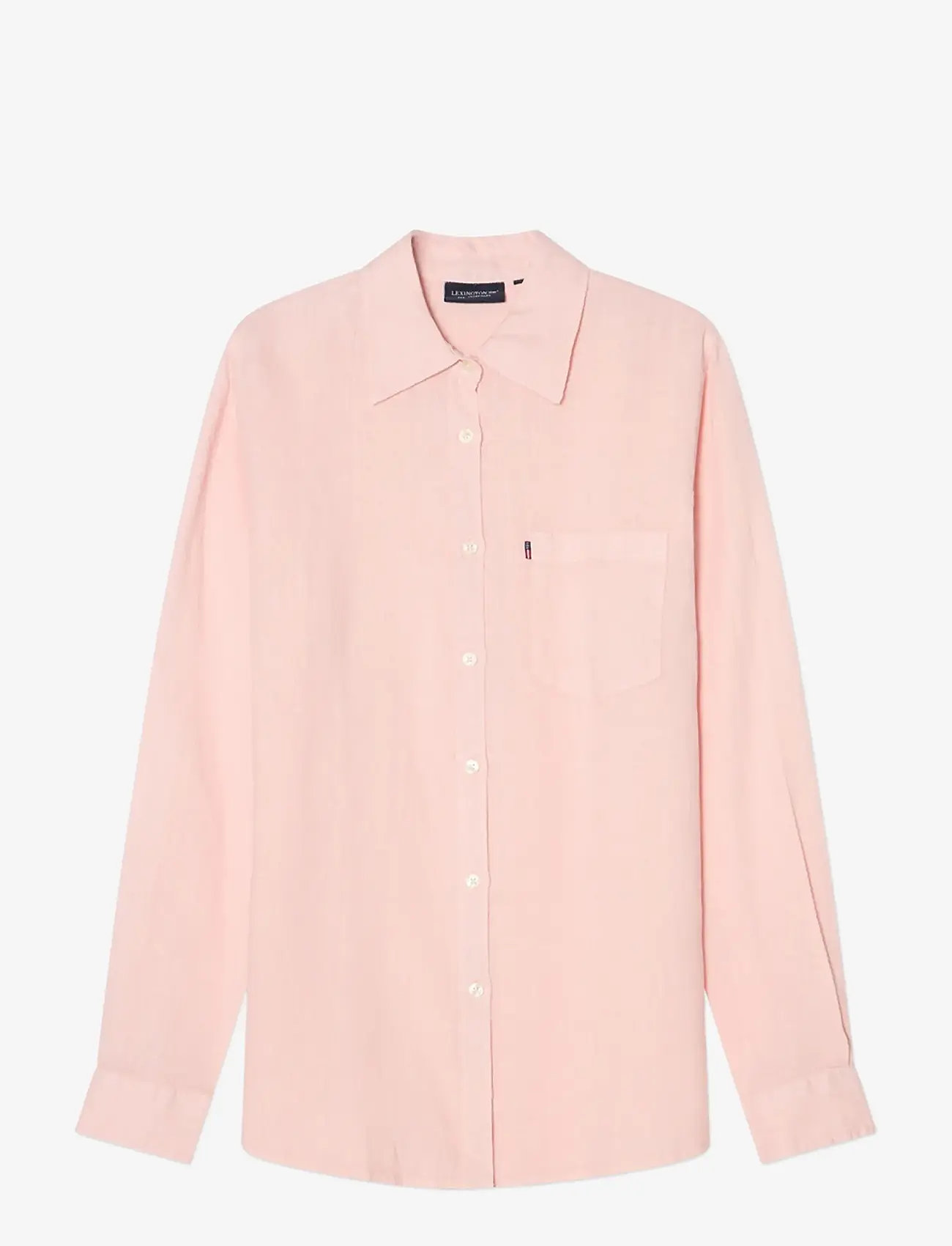 Lexington Clothing - Classic Linen Shirt - langärmlige hemden - light pink - 1