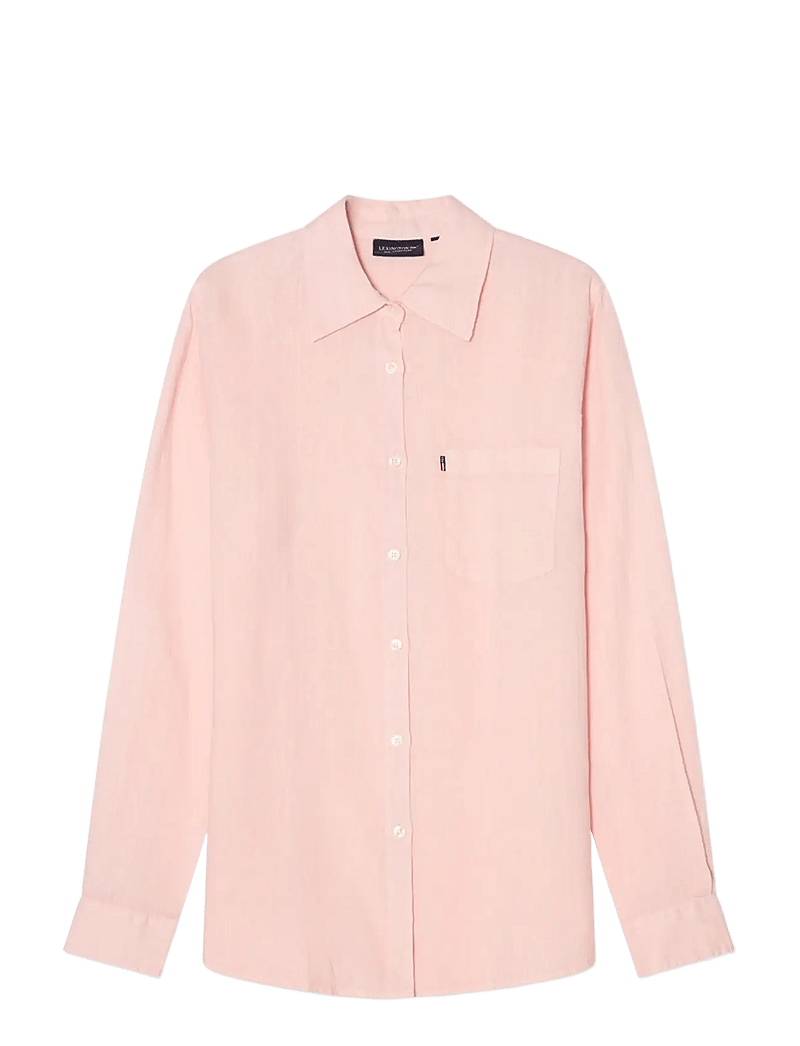 Lexington Clothing - Classic Linen Shirt - langärmlige hemden - light pink - 1