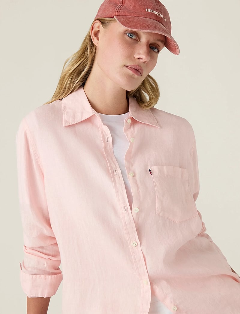 Lexington Clothing - Classic Linen Shirt - langärmlige hemden - light pink - 3
