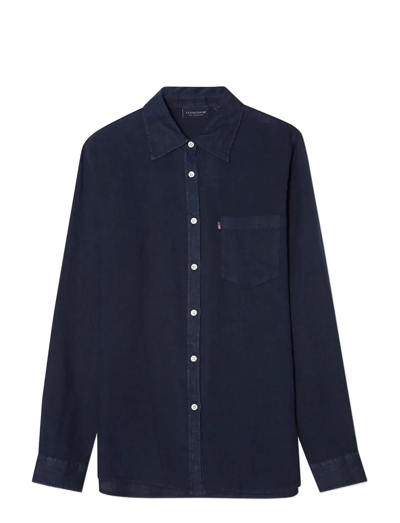 LEXINGTON CLOTHING Klassisch Linen Shirt Navy - XS - Damen