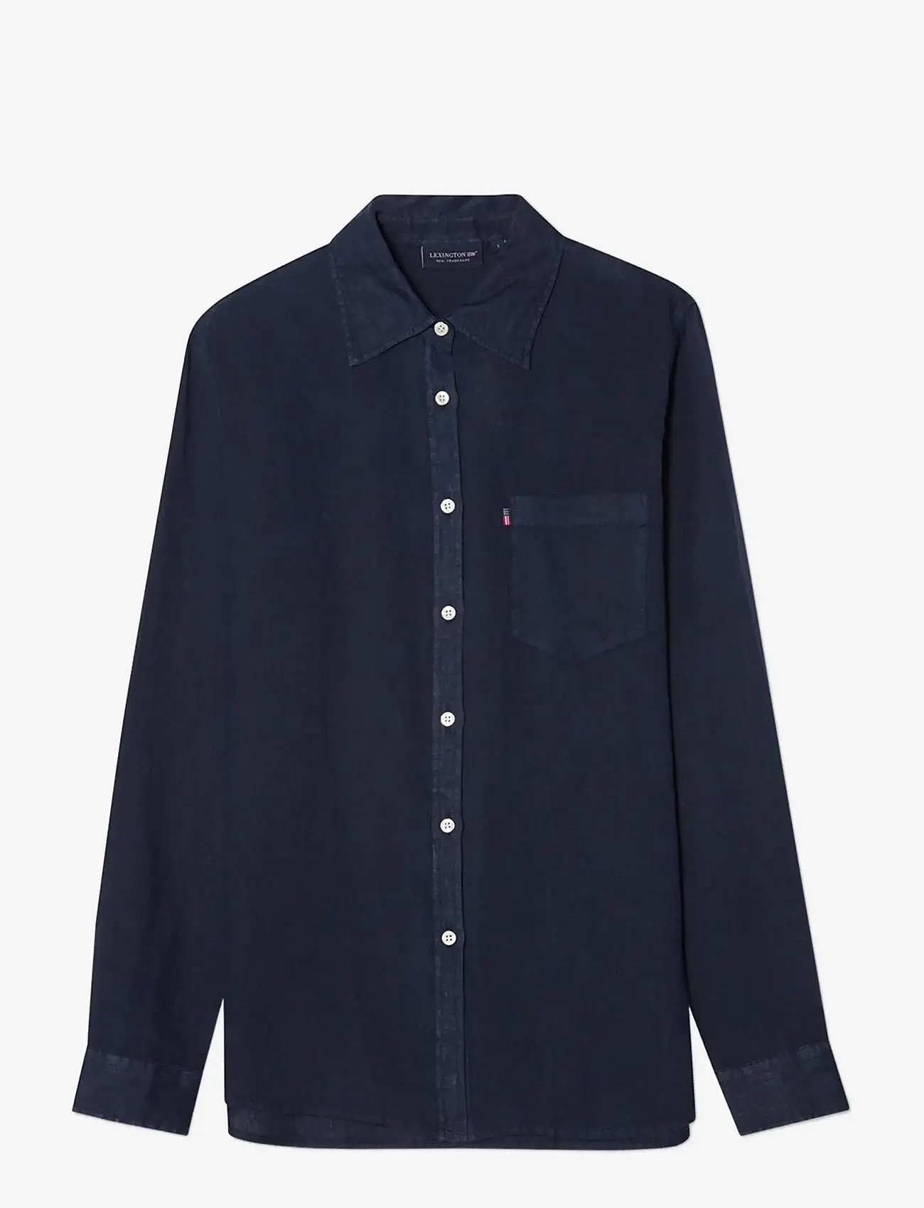 Lexington Clothing - Classic Linen Shirt - langärmlige hemden - navy - 1