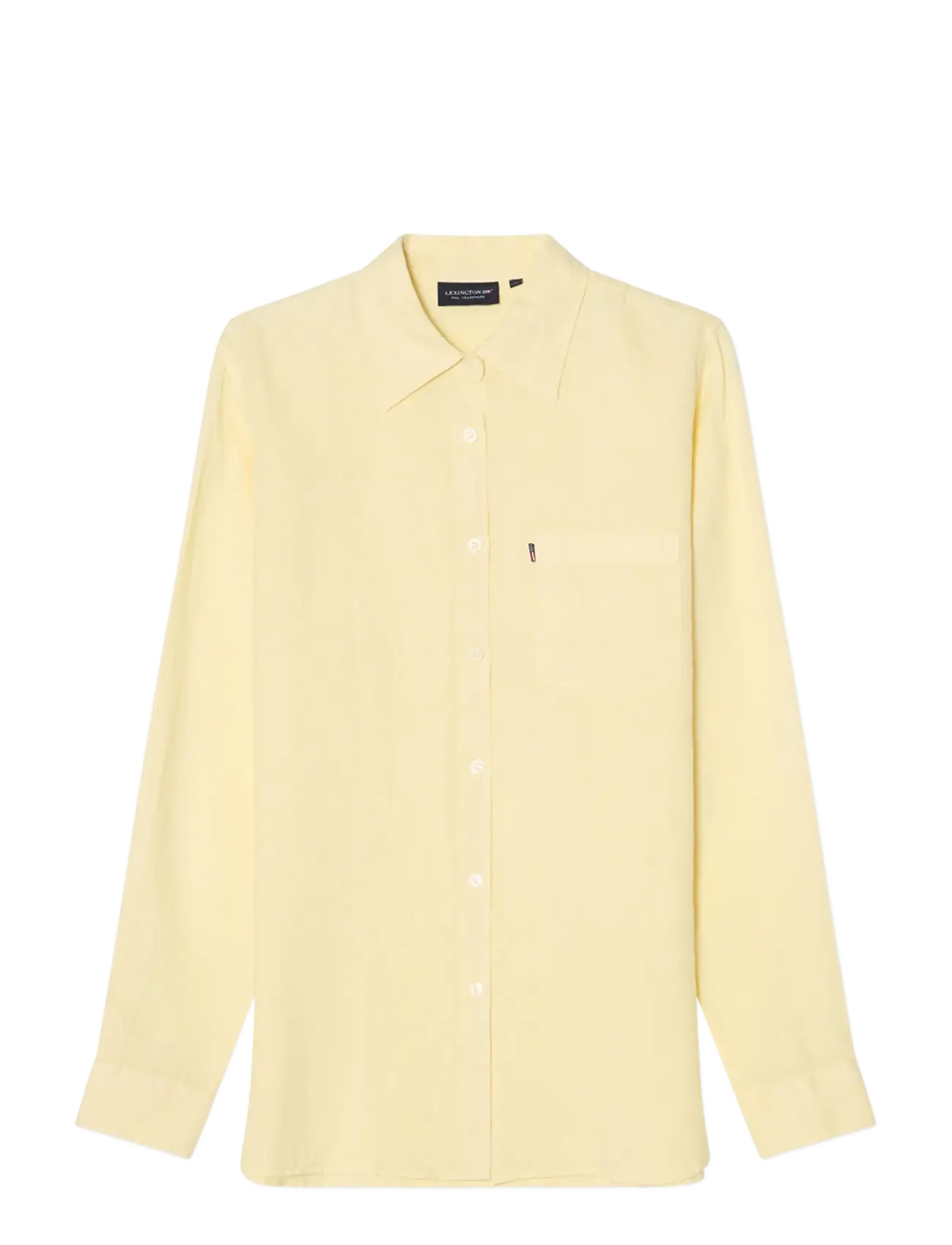 LEXINGTON CLOTHING Klassisch Linen Shirt Gelb - L - Damen