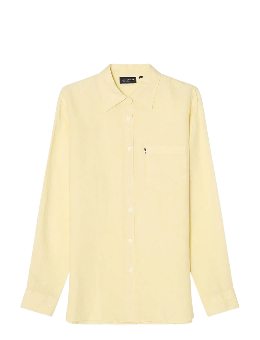 Lexington Clothing - Classic Linen Shirt - langærmede skjorter - yellow - 0