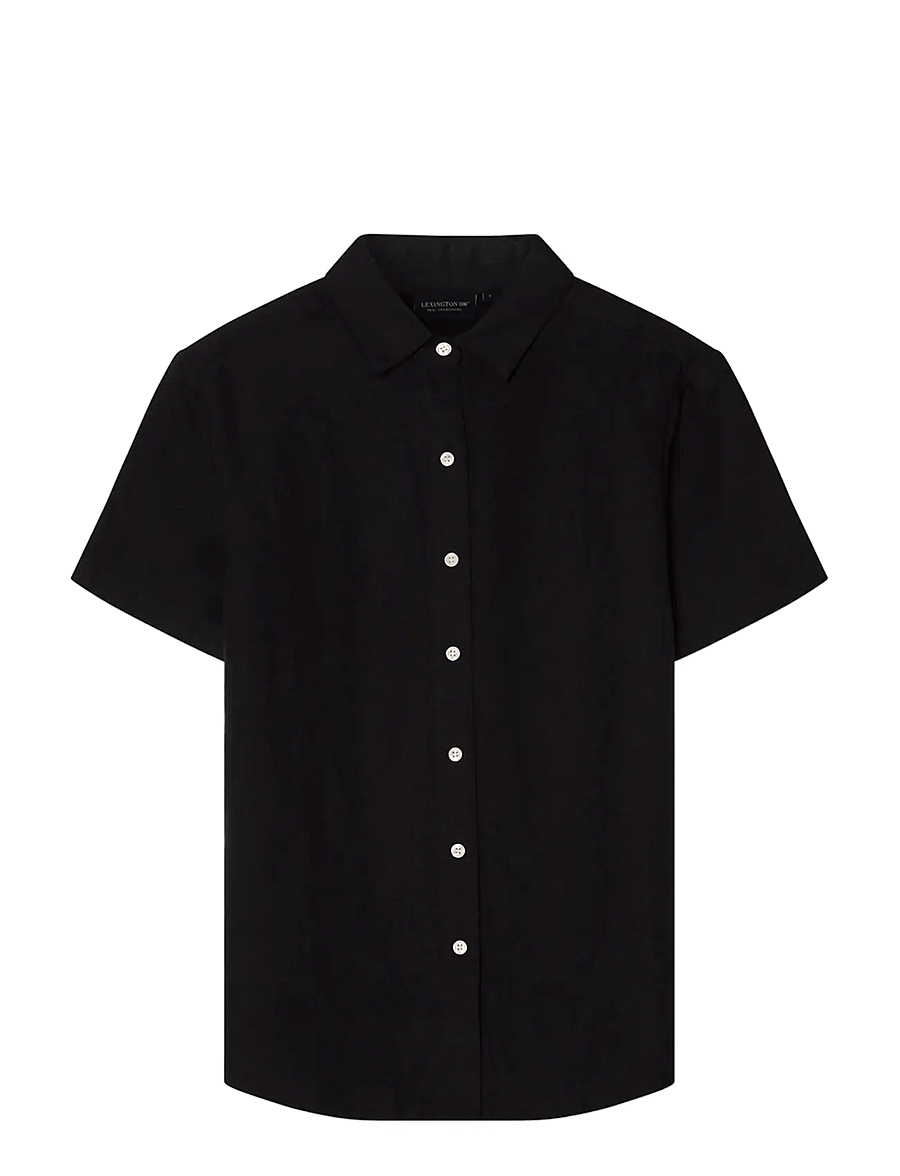 Lexington Clothing - Casual Short Sleeve Linen Shirt - chemises à manches courtes - black - 1