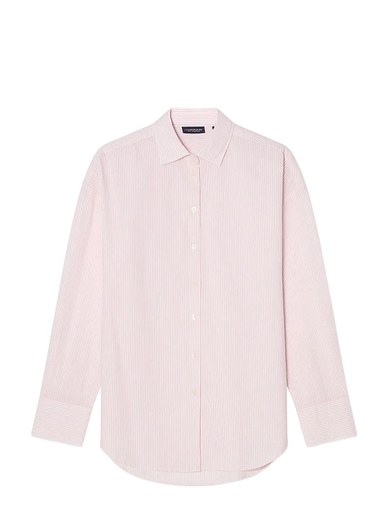 Lexington Clothing - Casual Seersucker Shirt - langärmlige hemden - pink/white stripe - 0