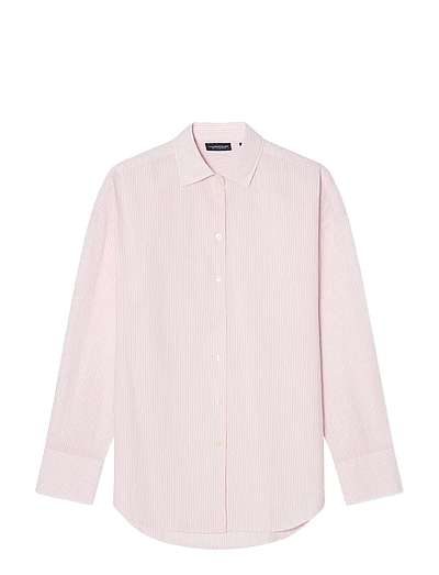 Lexington Clothing Casual Seersucker Shirt - Langärmlige Hemden - PINK/WHITE STRIPE / pink/rose