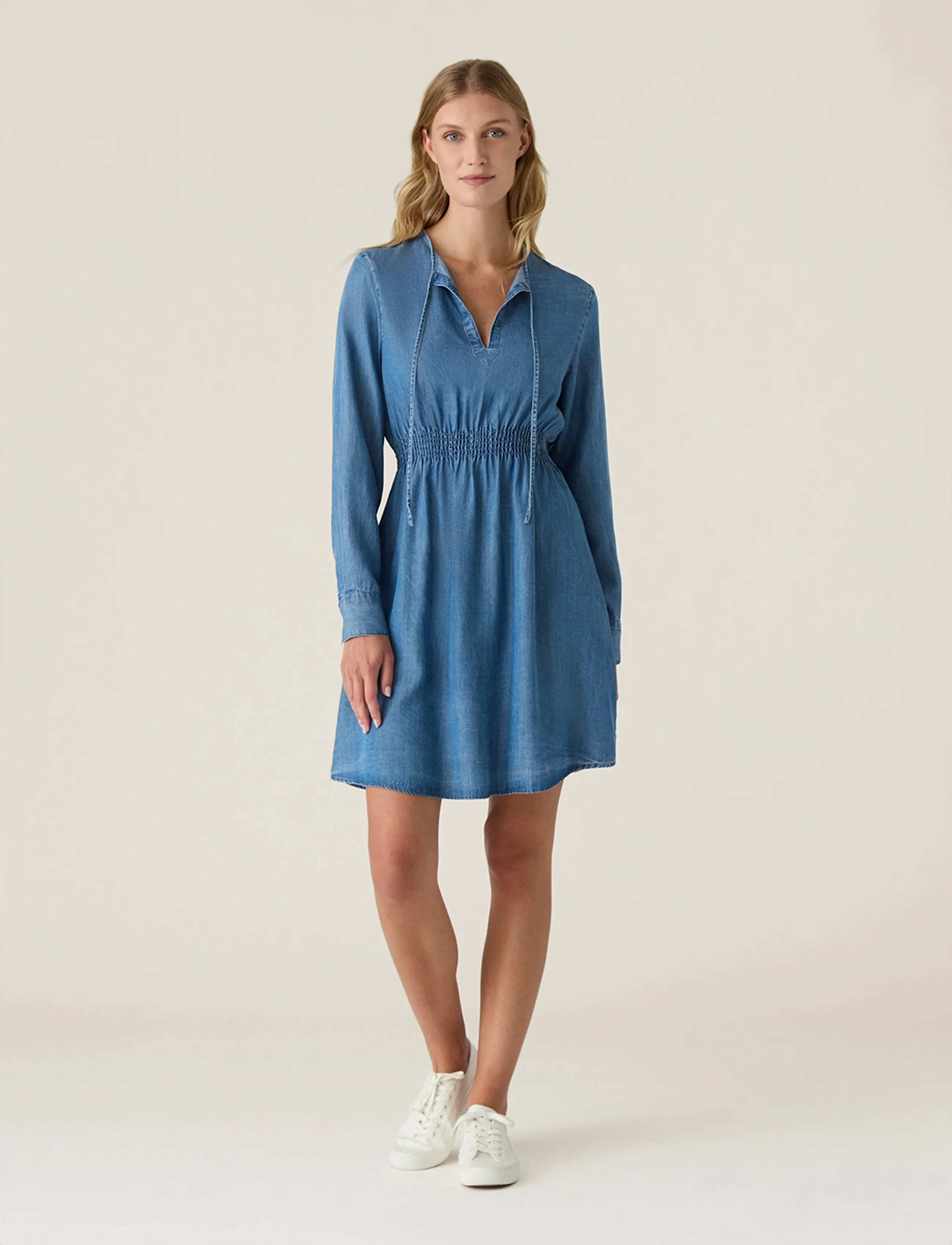 Lexington Clothing Lyocell Denim Dress - Kleider - MEDIUM BLUE DENIM / blue