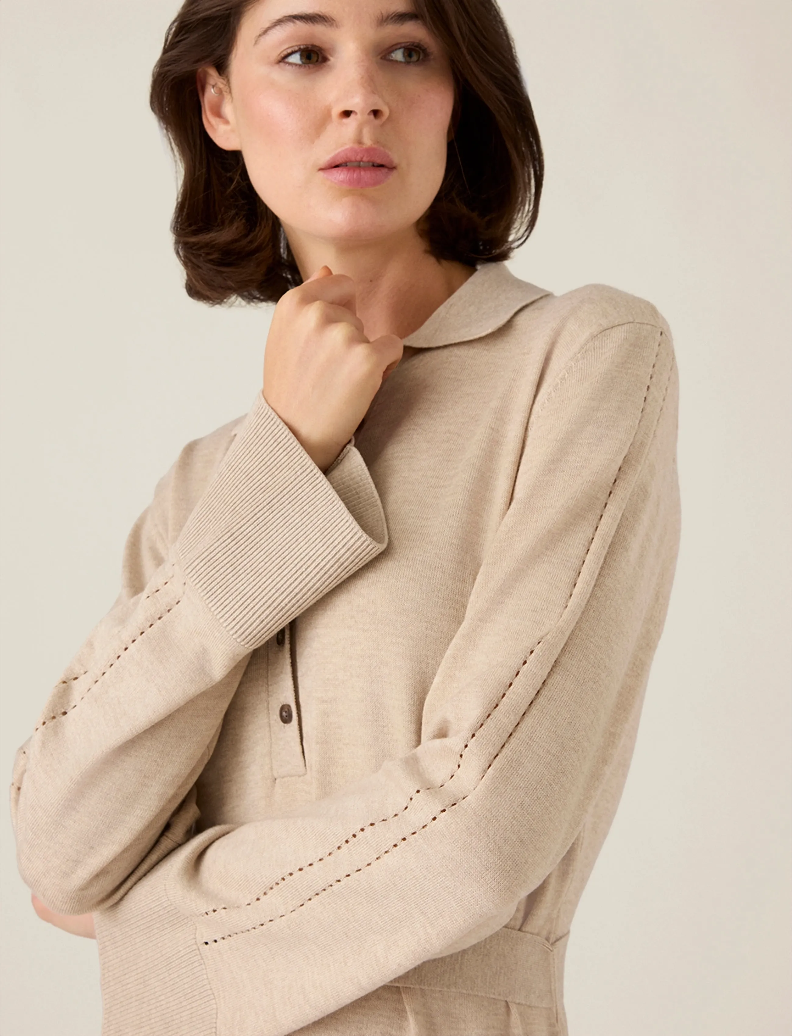 Lexington Clothing Belted Knitted Polo Dress klänningar dam – bild 3
