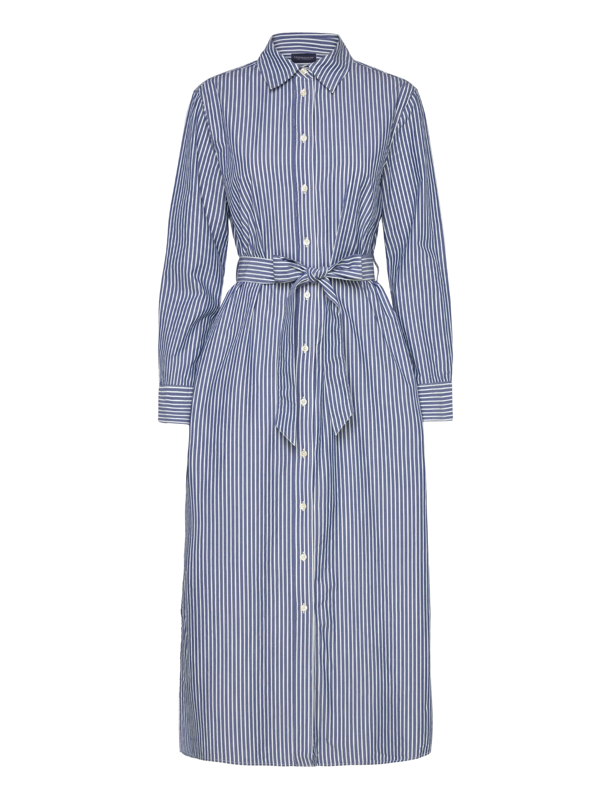 Lexington Clothing - Casual Long Poplin Shirtdress - skjortekjoler - blue/white stripe - 1