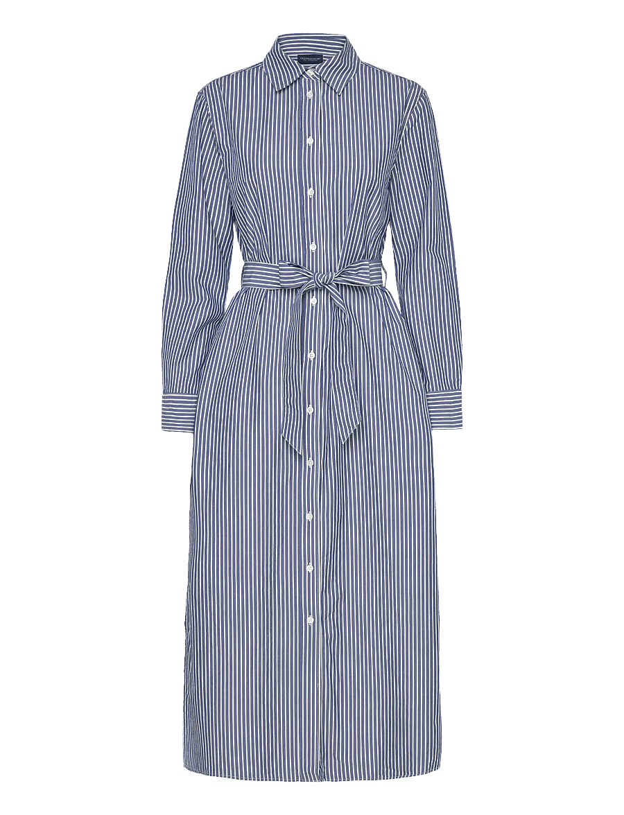Lexington Clothing - Casual Long Poplin Shirtdress - skjortekjoler - blue/white stripe - 1
