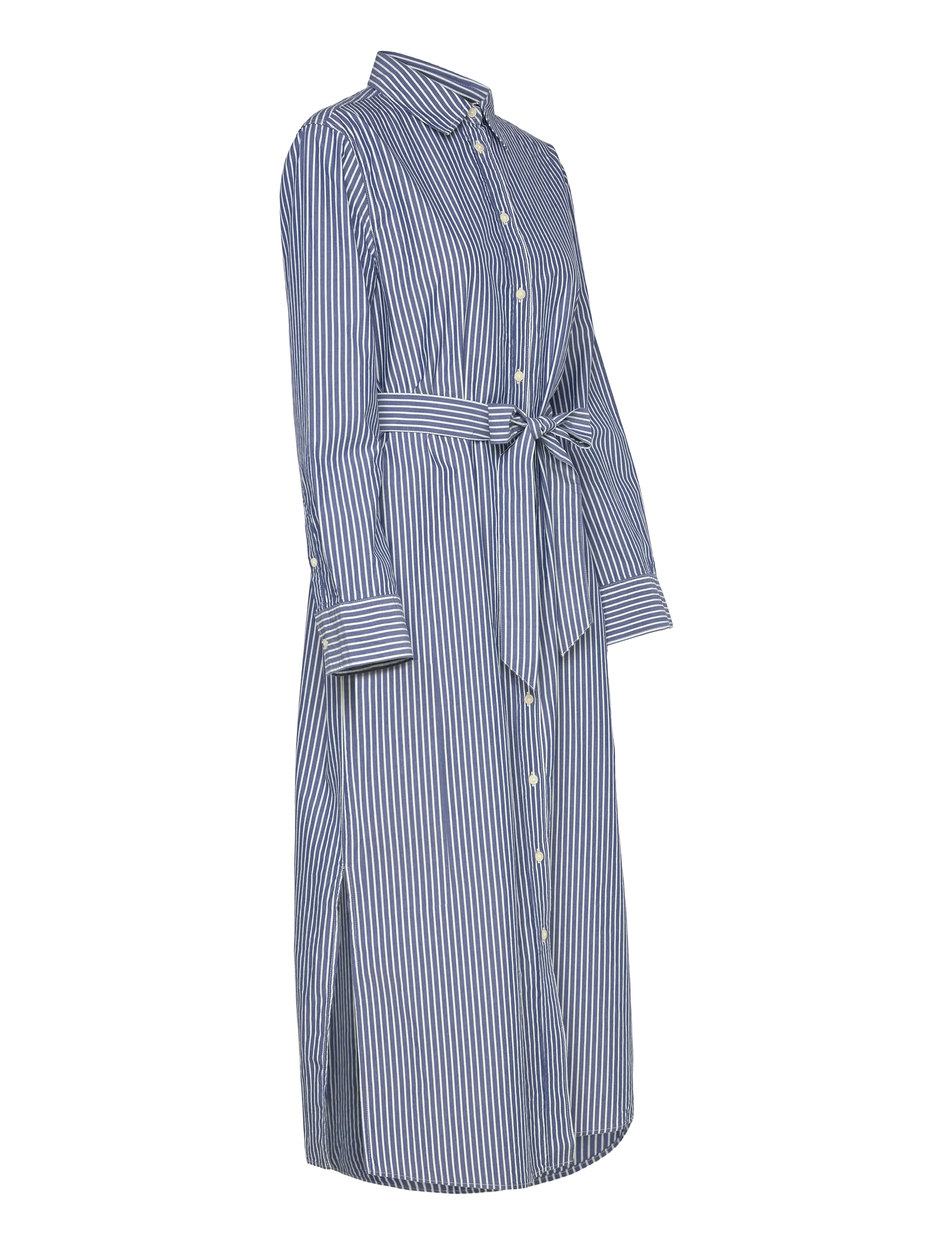 Lexington Clothing - Casual Long Poplin Shirtdress - skjortekjoler - blue/white stripe - 4
