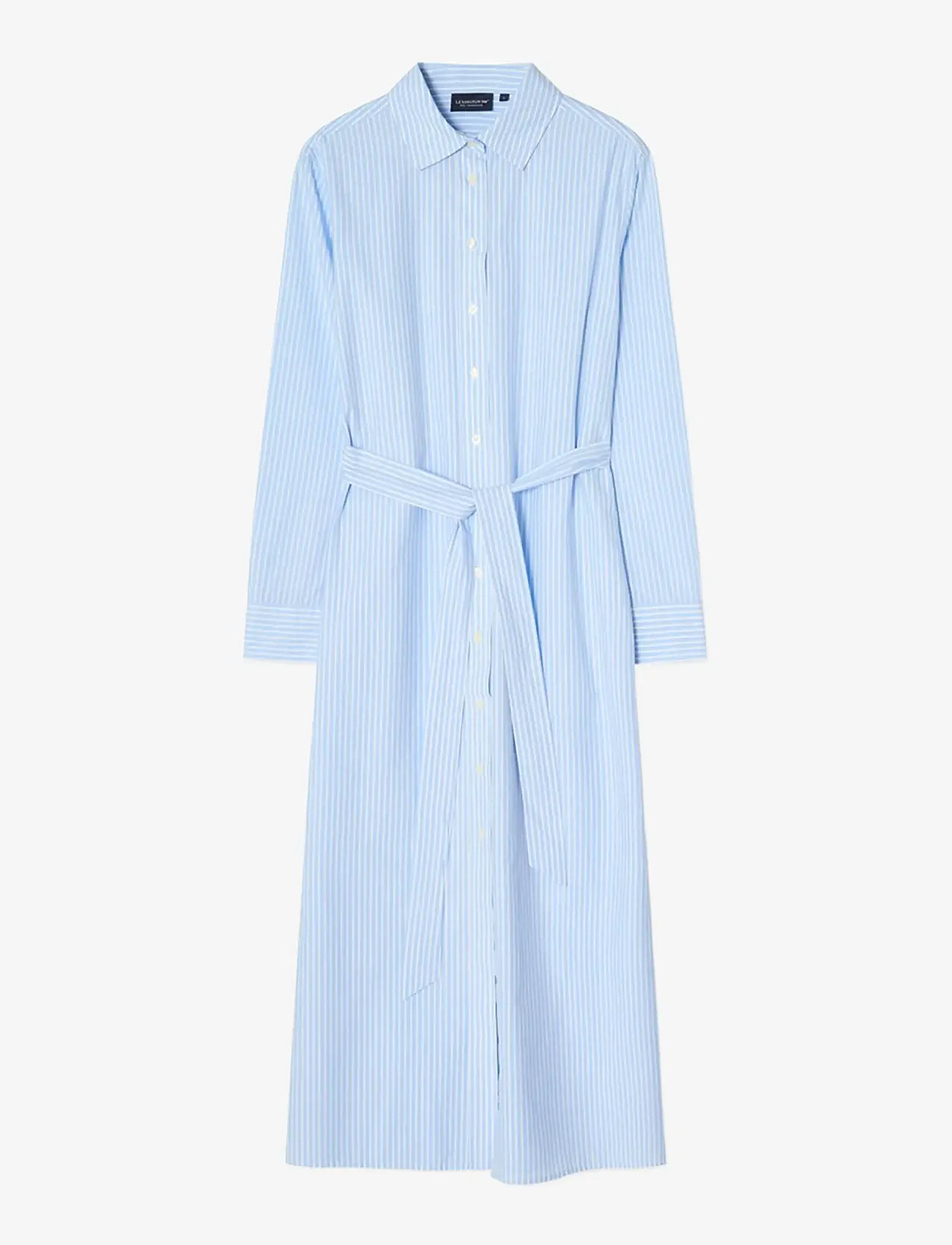 Lexington Clothing - Casual Long Poplin Shirtdress - hemdkleider - lt blue/white stripe - 0