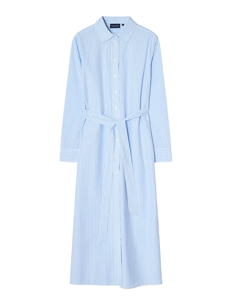 Lexington Clothing - Casual Long Poplin Shirtdress - hemdkleider - lt blue/white stripe - 0
