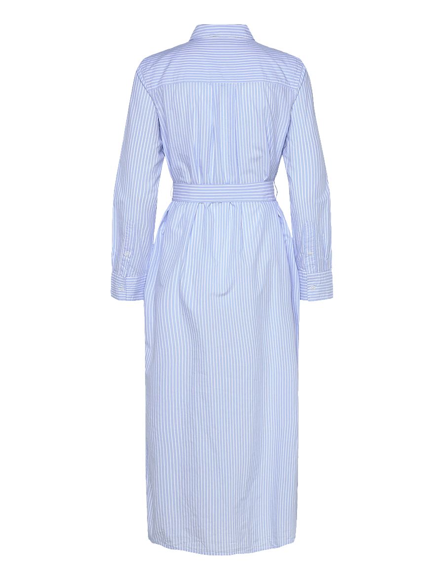 Lexington Clothing - Casual Long Poplin Shirtdress - skjortekjoler - lt blue/white stripe - 2