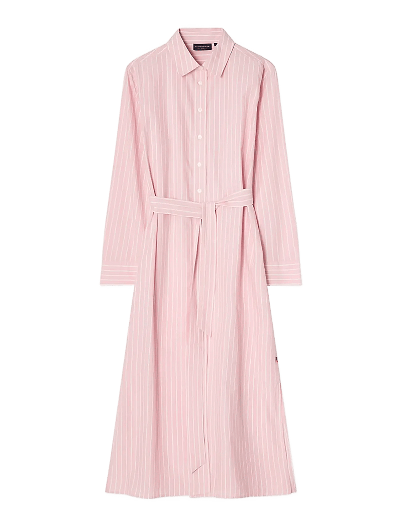 Lexington Clothing - Casual Long Poplin Shirtdress - hemdkleider - pink/white stripe - 0