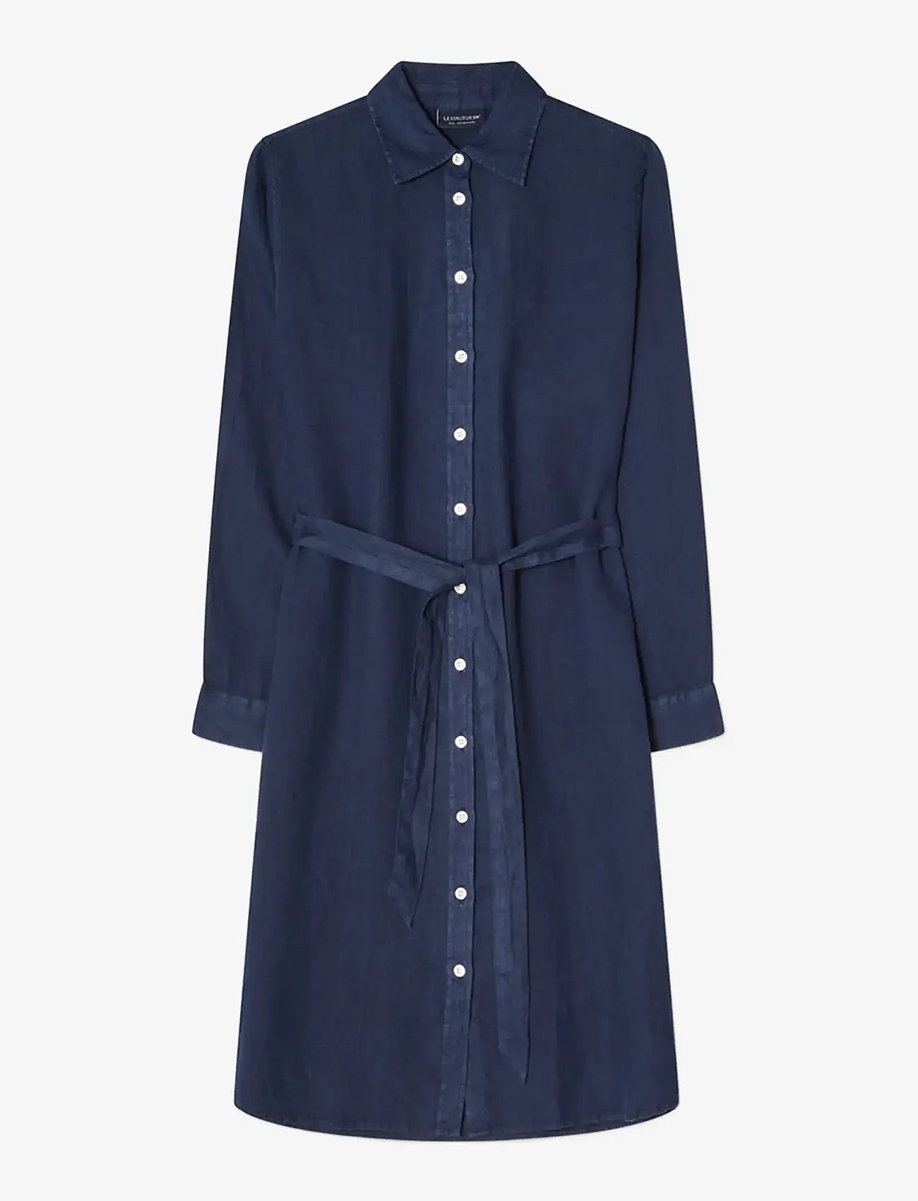 Lexington Clothing - Linen Shirt Dress - hemdkleider - navy - 1