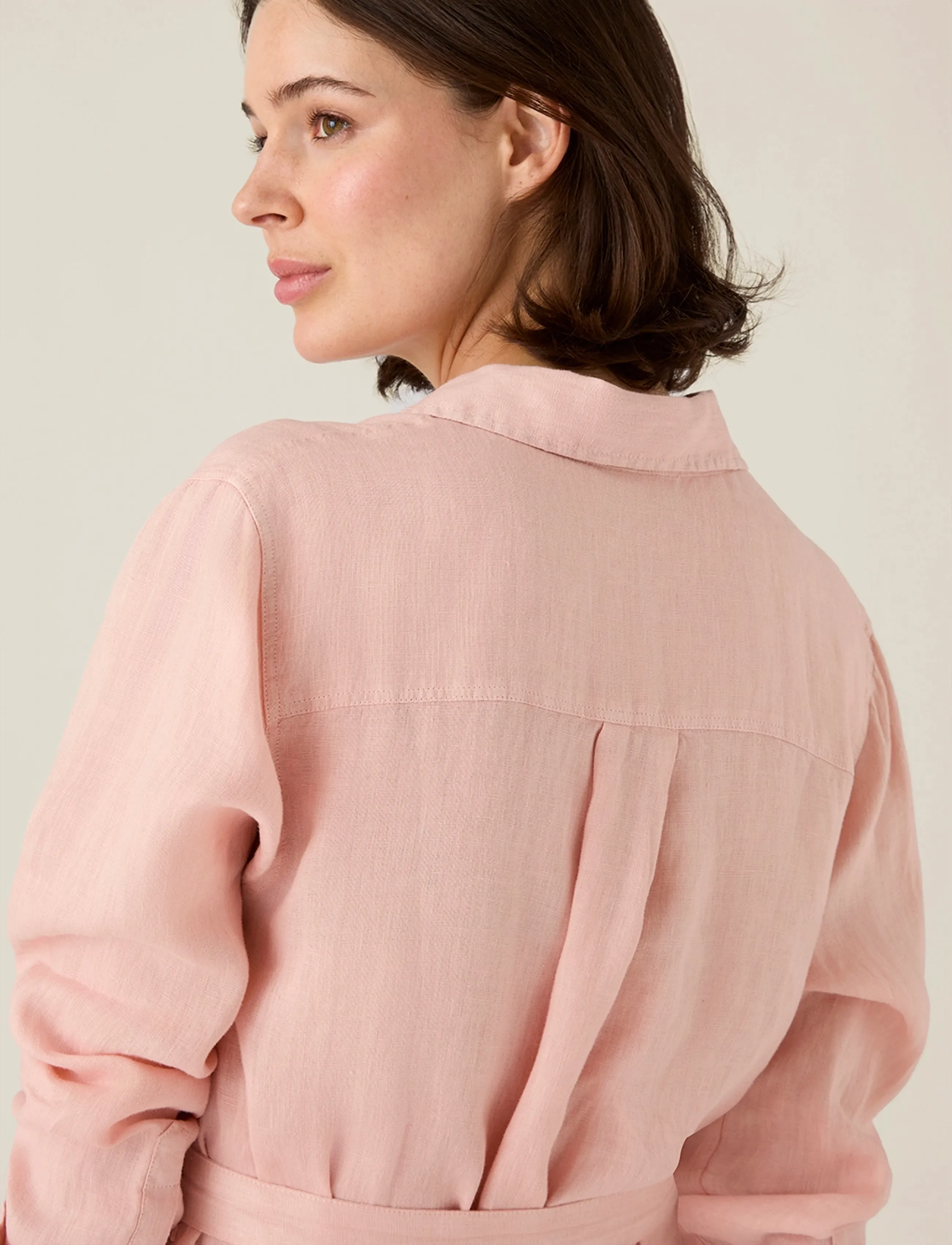Lexington Clothing - Linen Shirt Dress - robes chemises - pink - 3