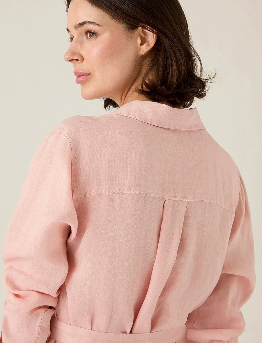 Lexington Clothing - Linen Shirt Dress - robes chemises - pink - 3
