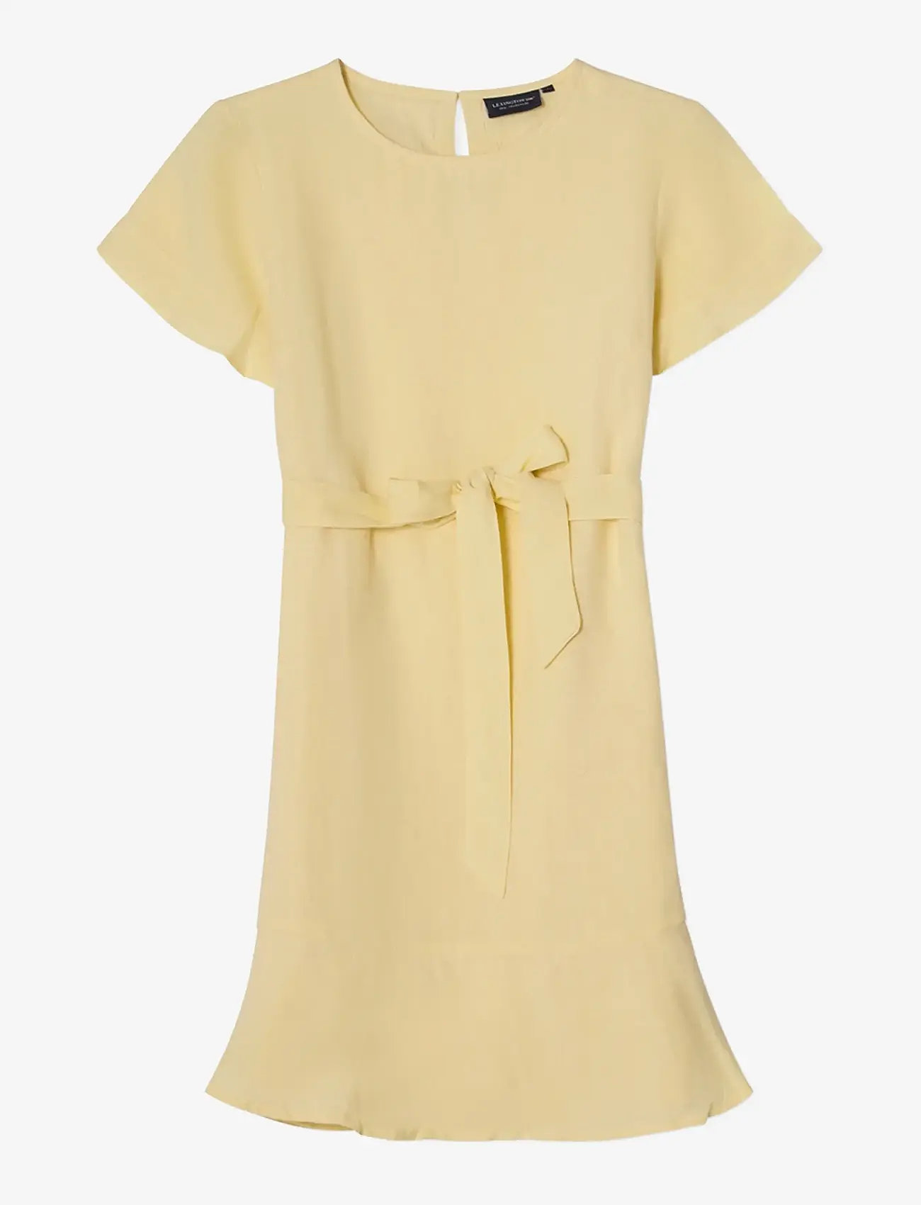 Lexington Clothing - Belted Linen Dress - kurze kleider - yellow - 1
