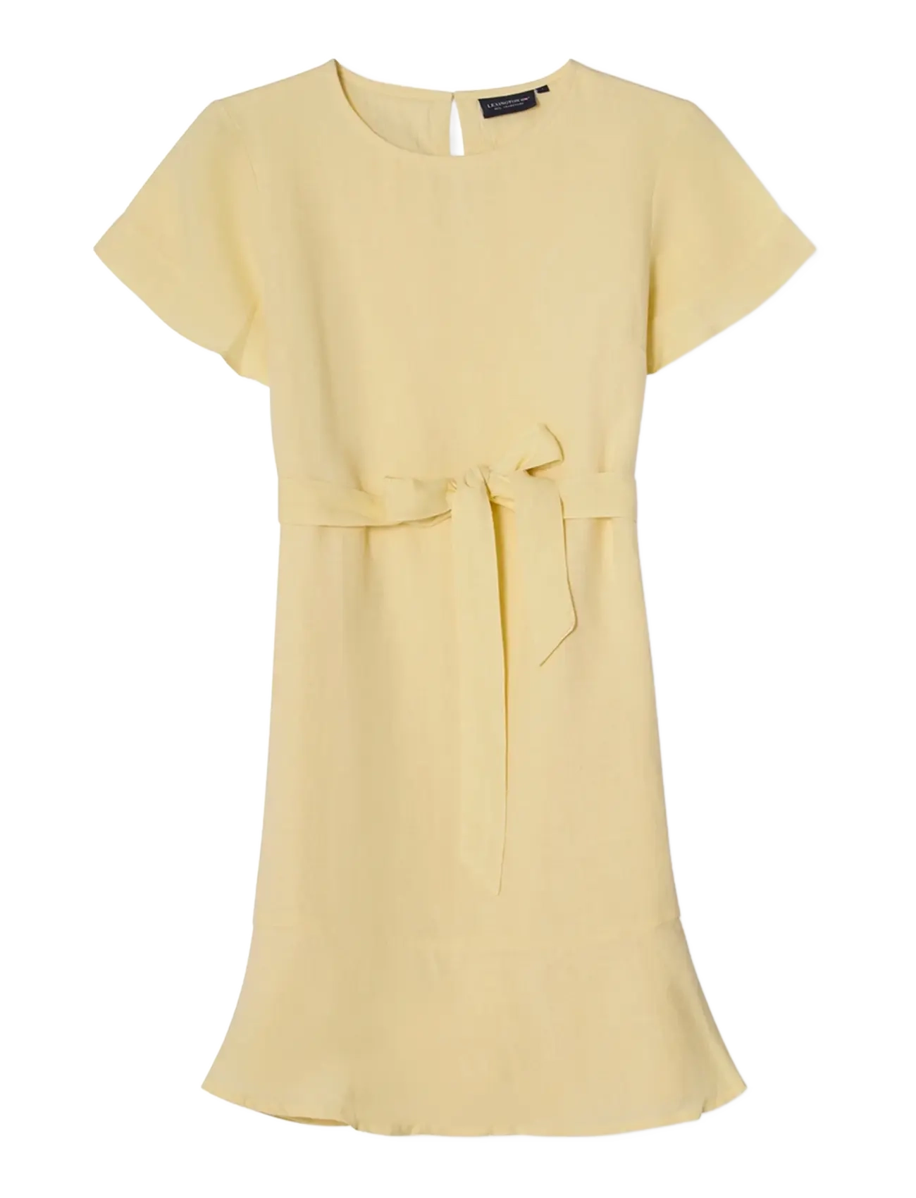 Lexington Clothing - Belted Linen Dress - short dresses - yellow - 1
