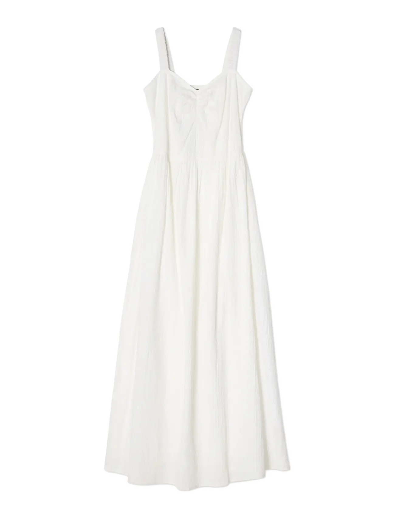 LEXINGTON CLOTHING Seersucker Summer Kleid Weiß - L - Damen