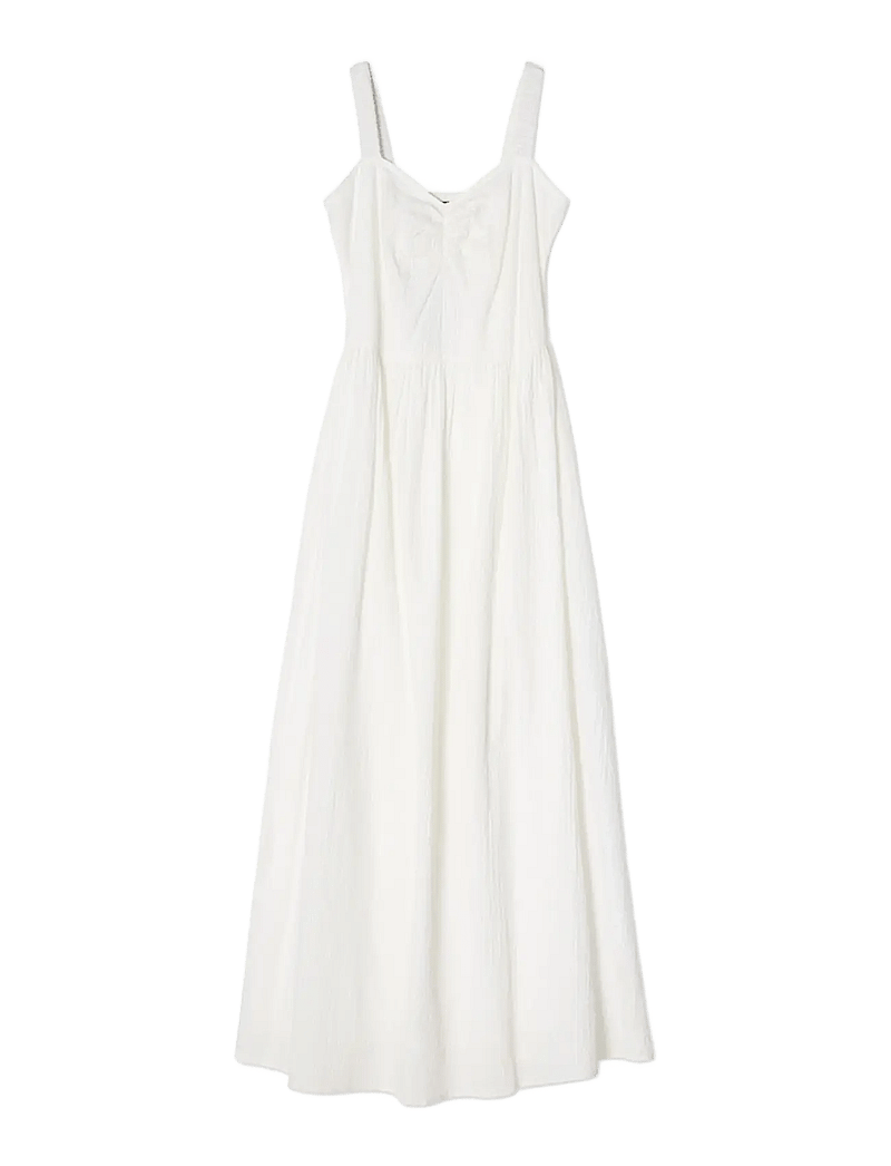 Lexington Clothing - Seersucker Summer Dress - maxikleider - white - 1