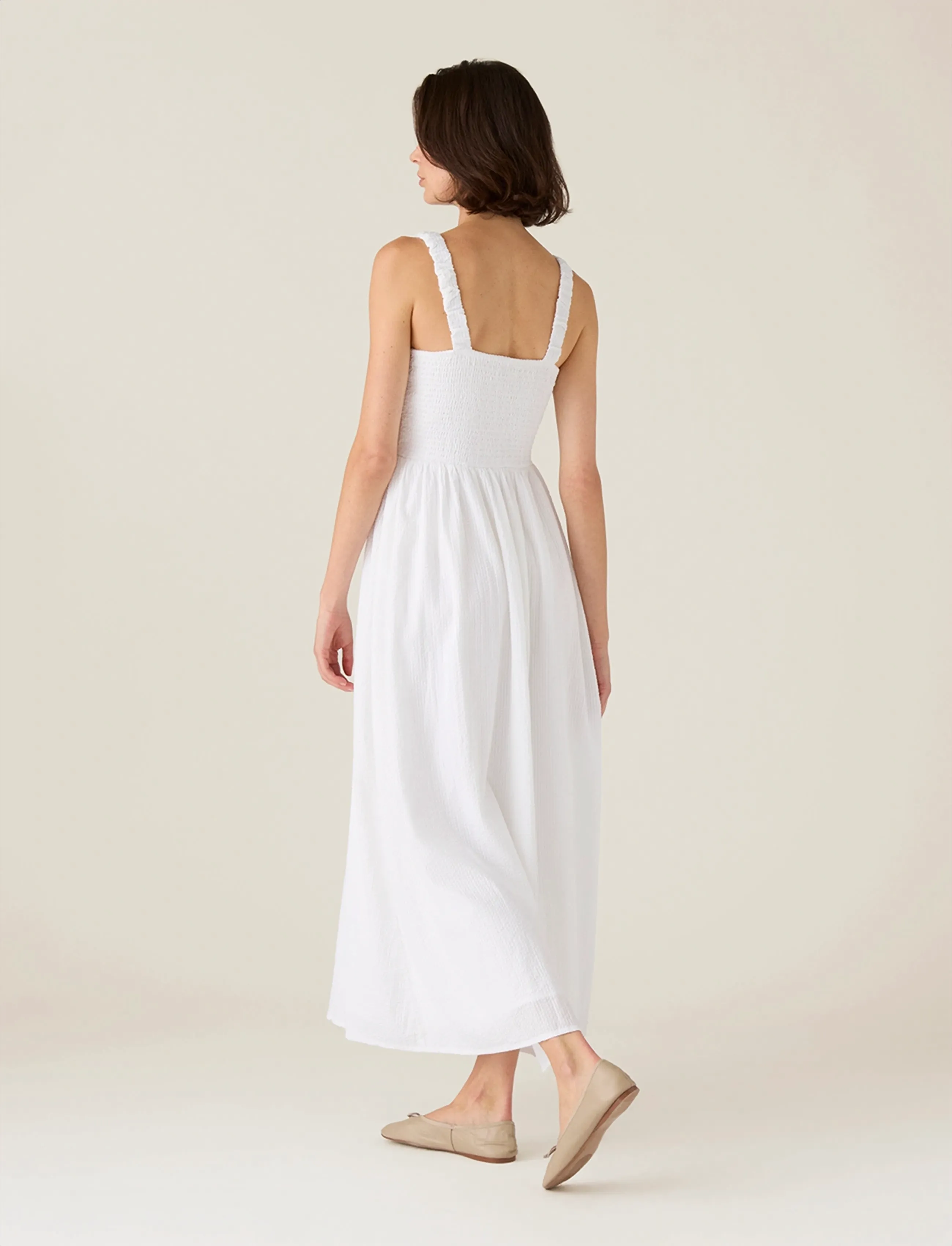 Lexington Clothing - Seersucker Summer Dress - robes longues - white - 2
