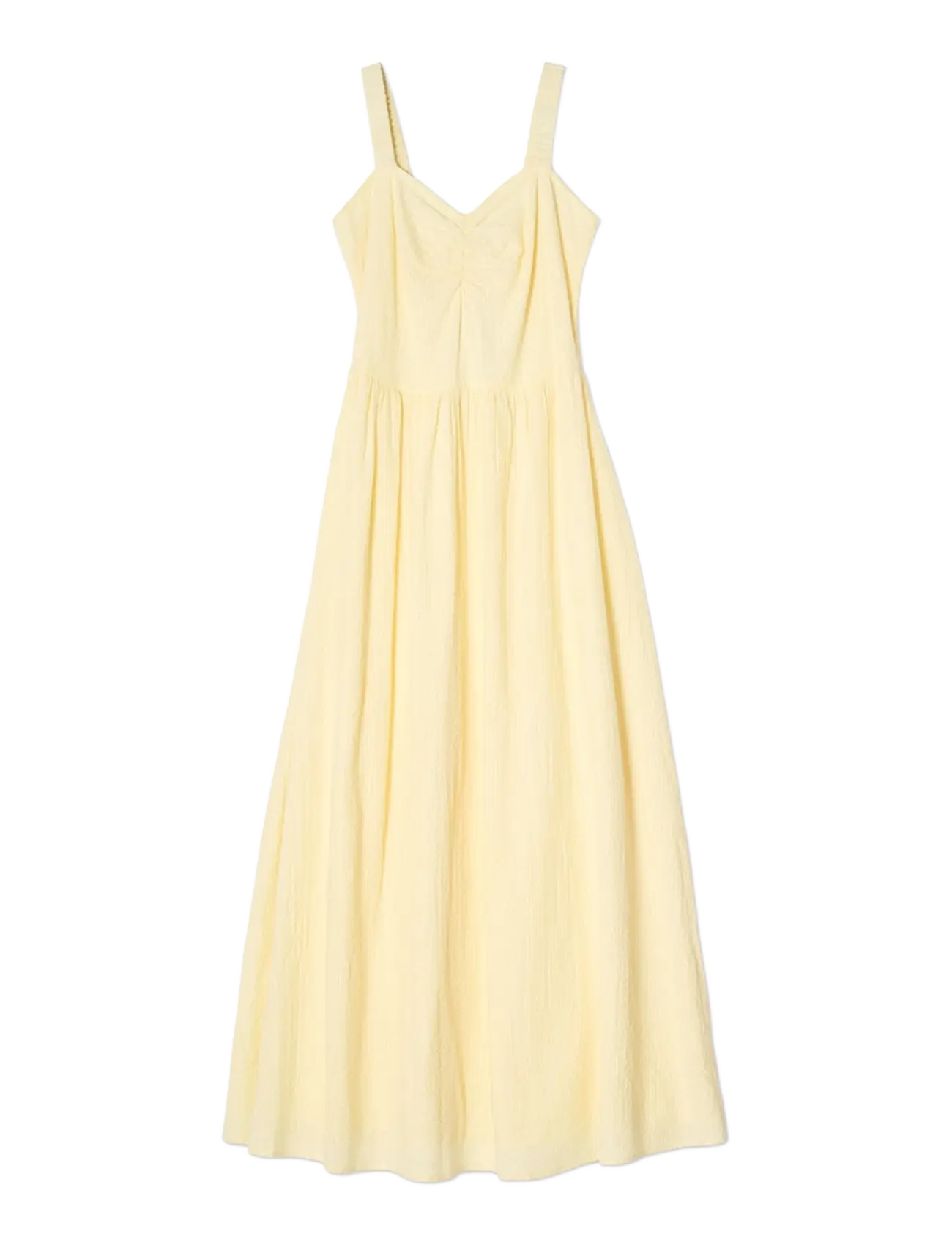 Lexington Clothing - Seersucker Summer Dress - maxi kjólar - yellow - 1