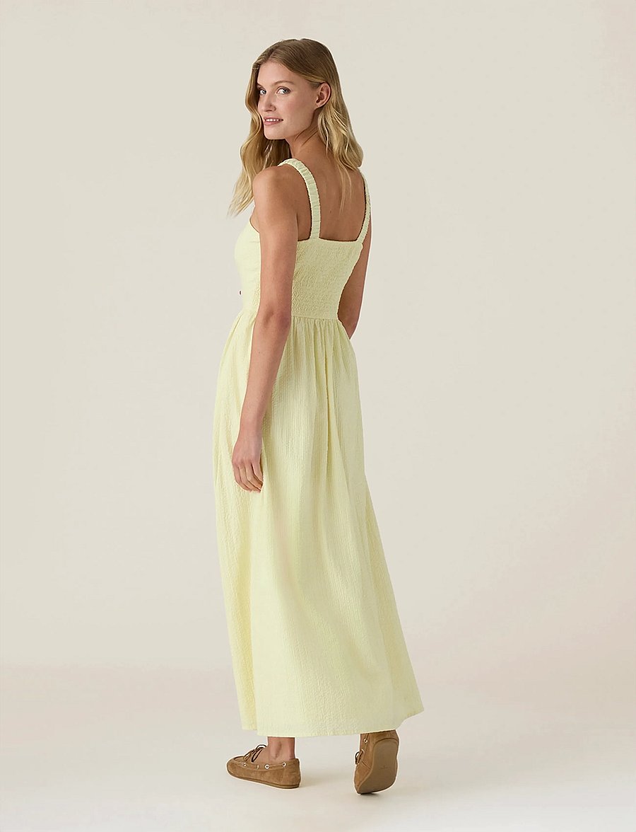 Lexington Clothing - Seersucker Summer Dress - maxi dresses - yellow - 2
