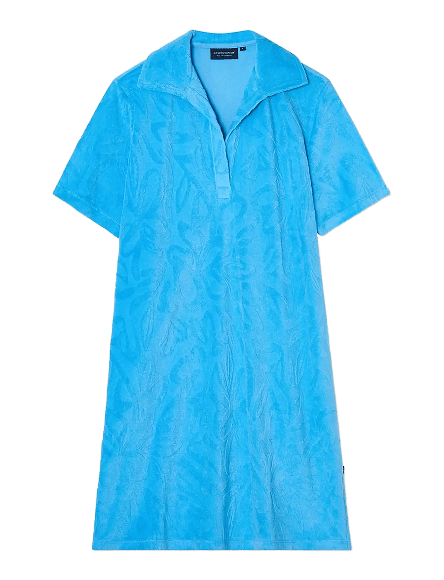 Lexington Clothing - Organic Cotton Terry Polo Dress - skjortekjoler - blue - 1