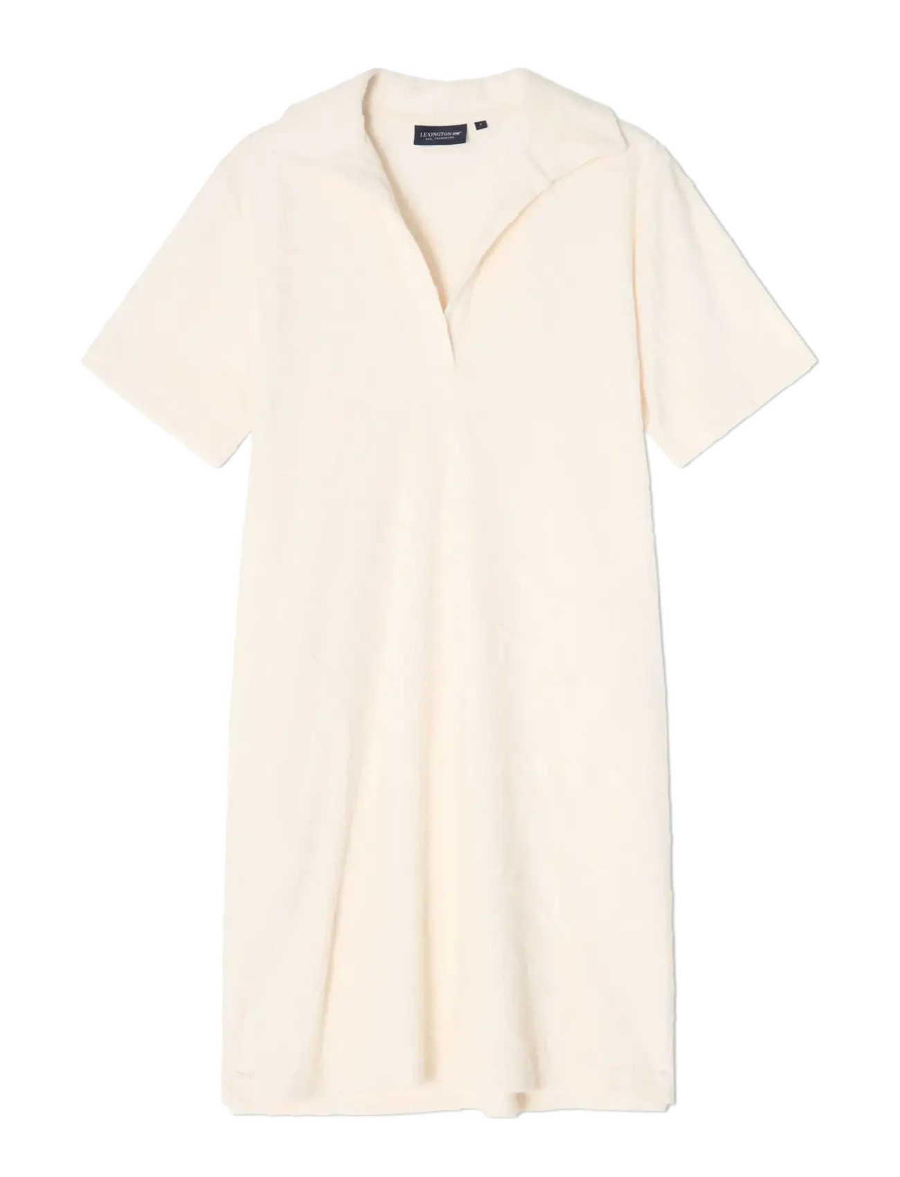 Lexington Clothing Organic Cotton Terry Polo Dress - Tøj - OFFWHITE / cream