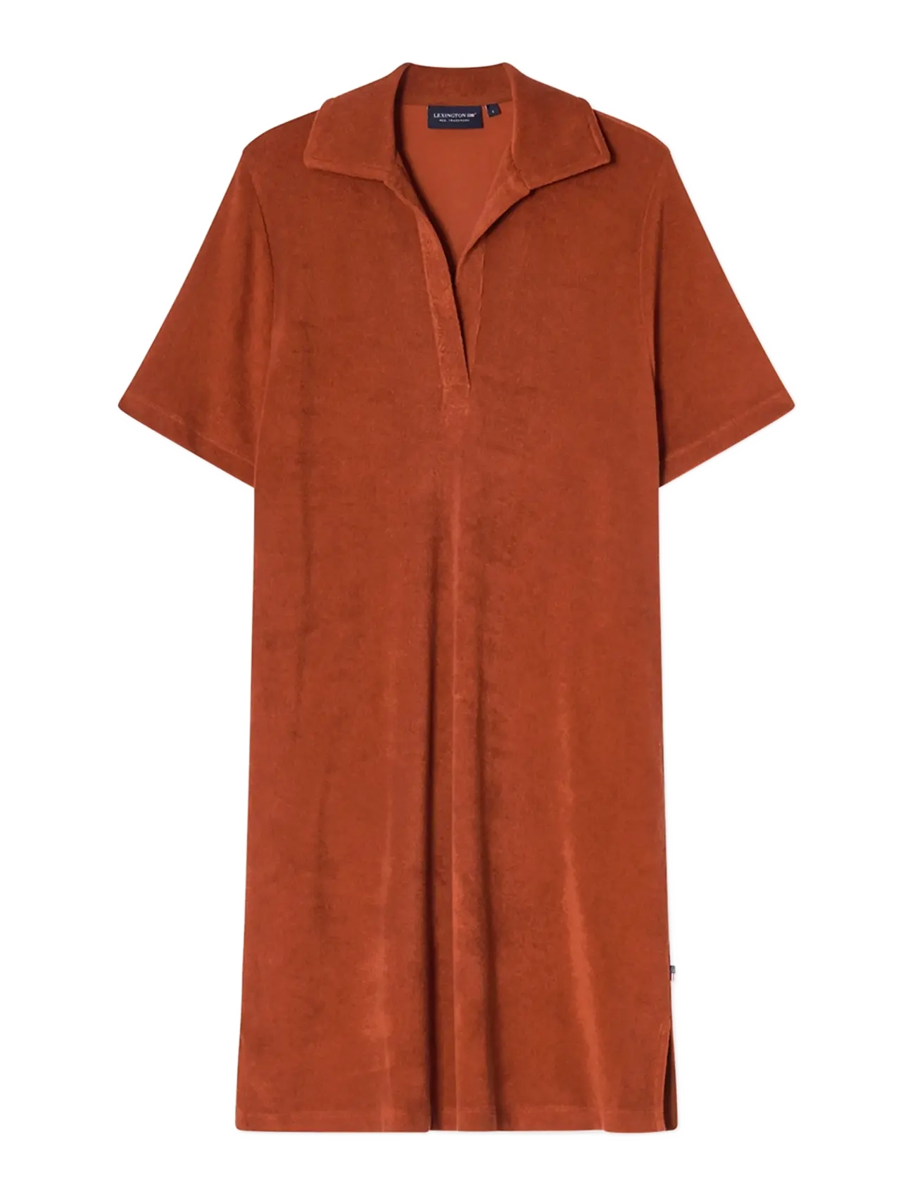 Lexington Clothing Organic Cotton Terry Polo Dress - Klänningar - RUST / orange