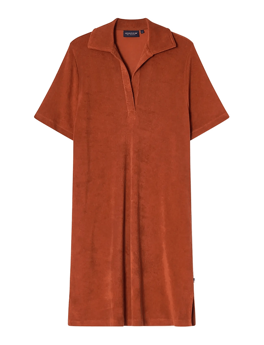 Lexington Clothing - Organic Cotton Terry Polo Dress - hemdkleider - rust - 1