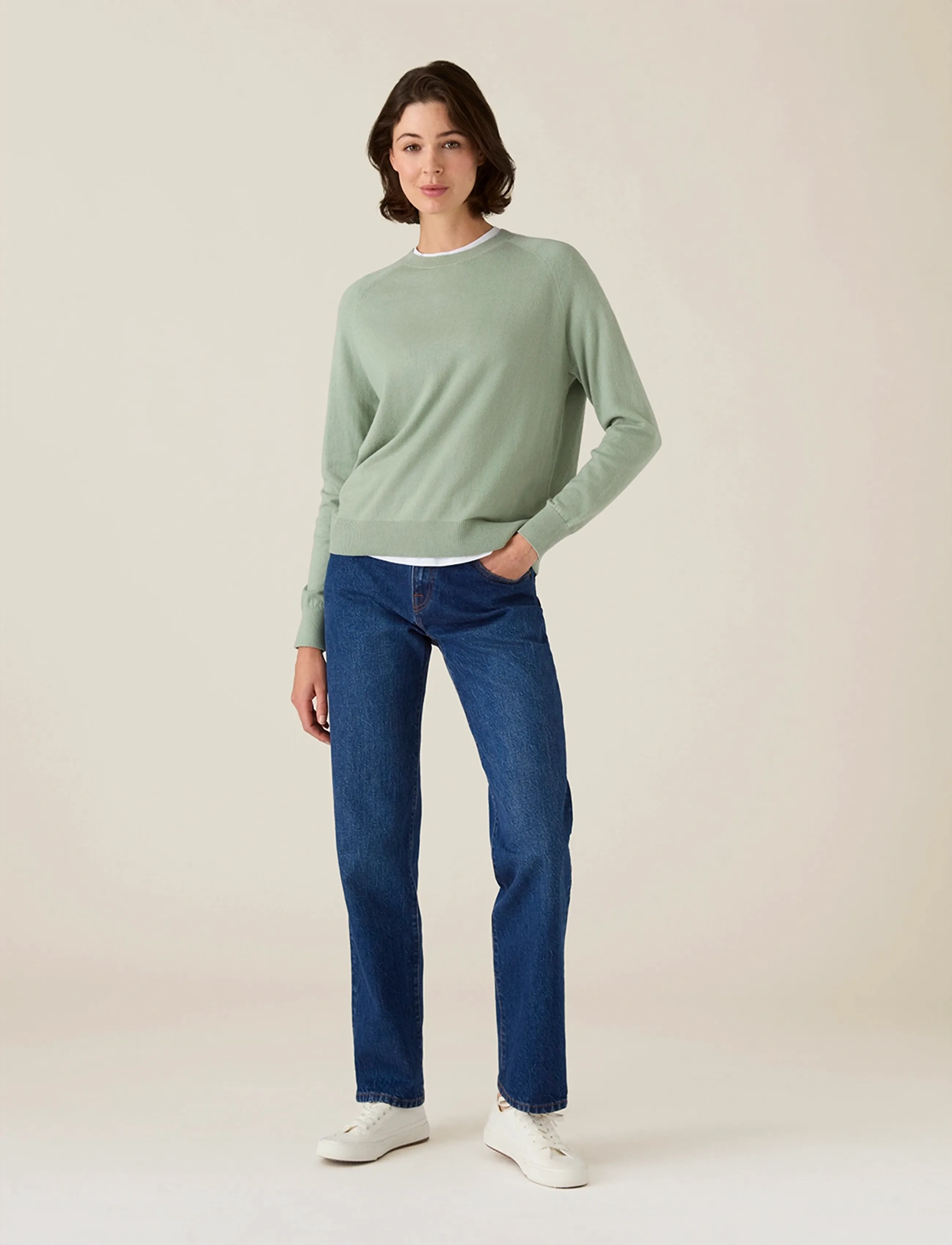 Lexington Clothing Cashmere Blend Raglan Sweater, S, Knitwear, Grün - Jumpers, Frauen