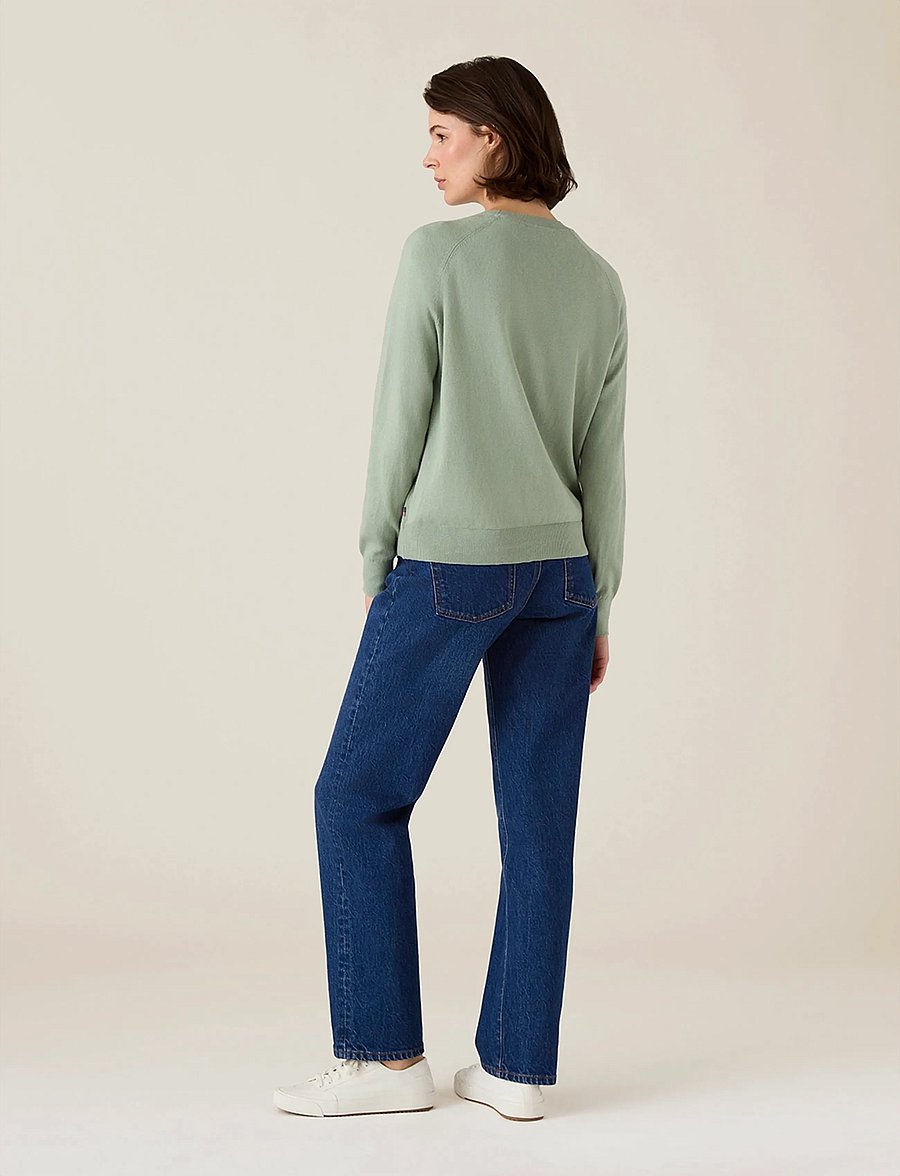 Lexington Clothing - Cashmere Blend Raglan Sweater - cashmere - green - 2