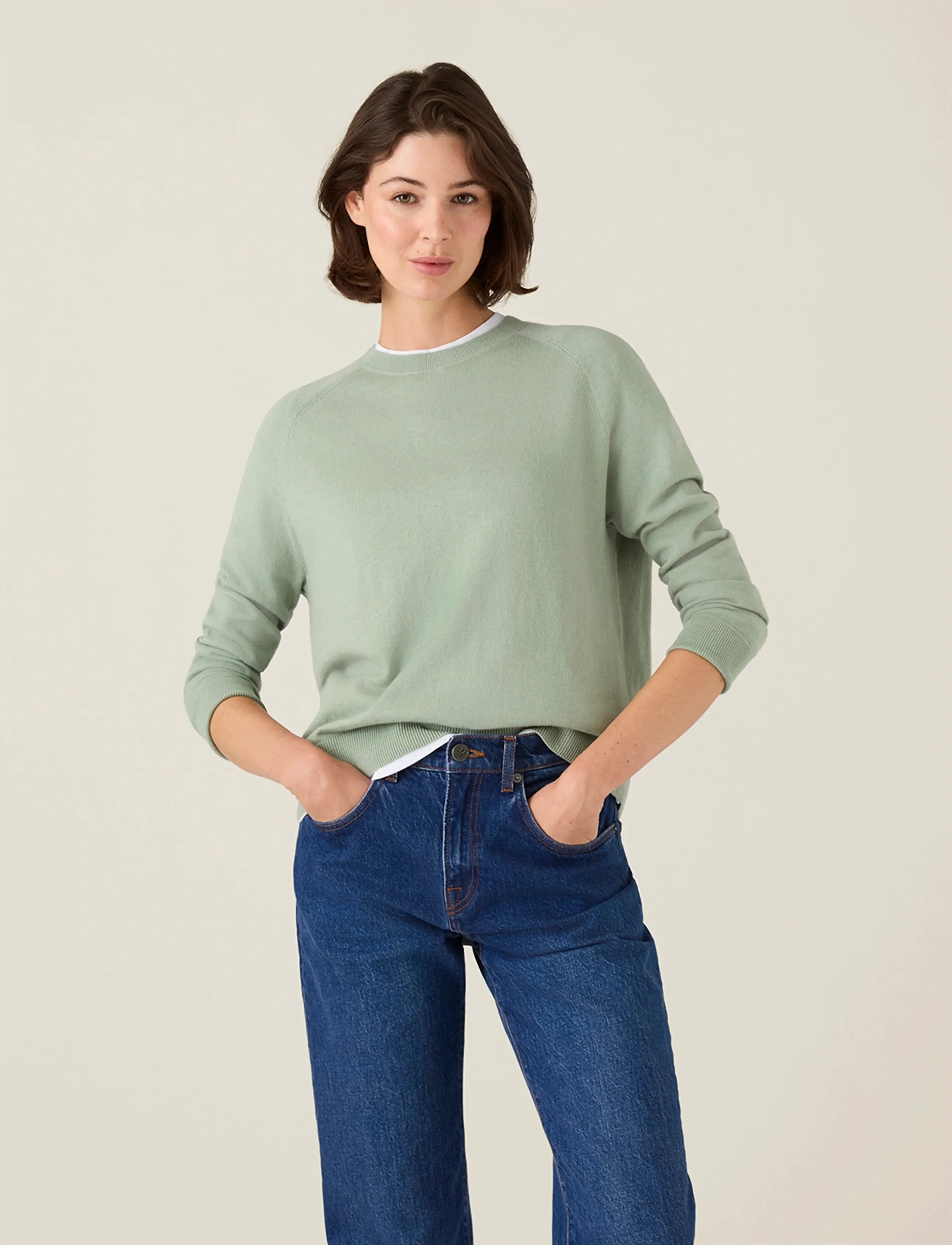 Lexington Clothing - Cashmere Blend Raglan Sweater - cashmere - green - 3