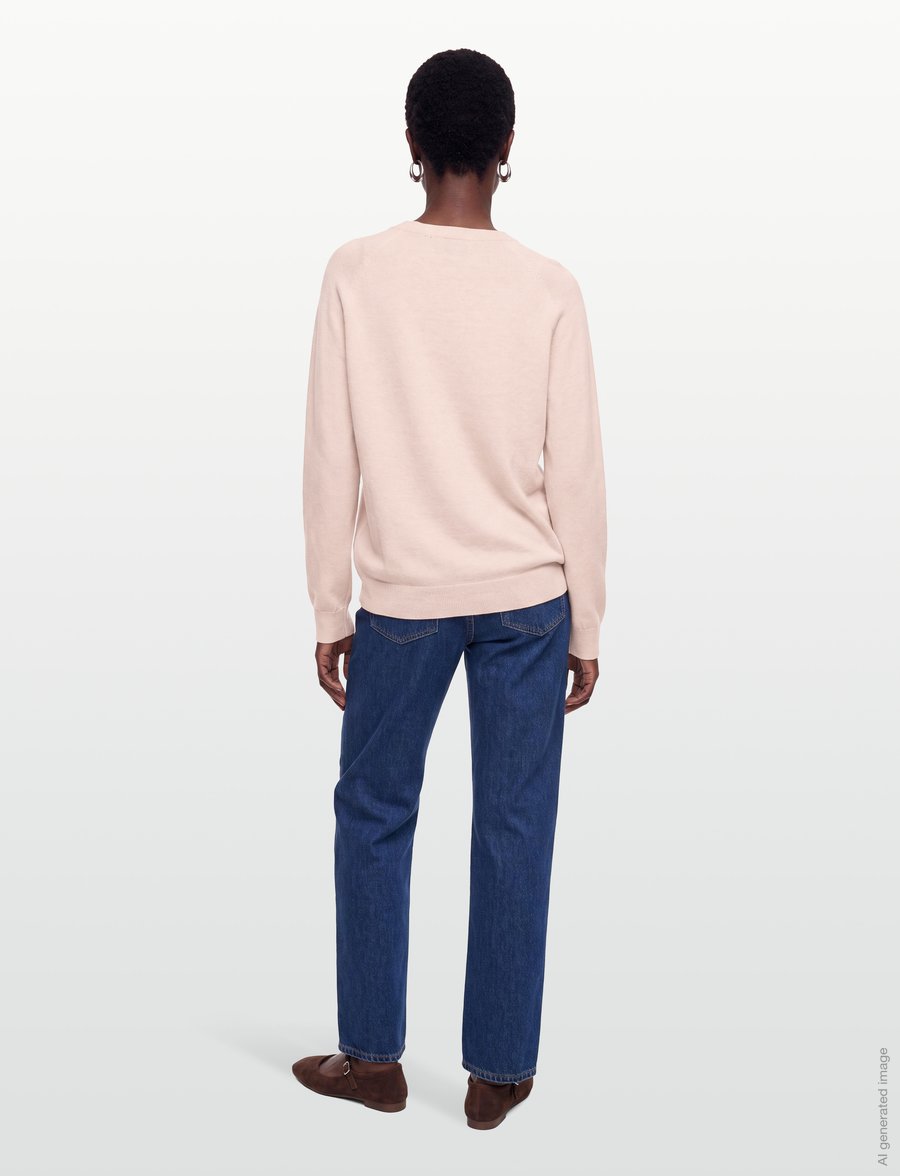 Lexington Clothing - Cashmere Blend Raglan Sweater - sweatshirts - light pink - 4